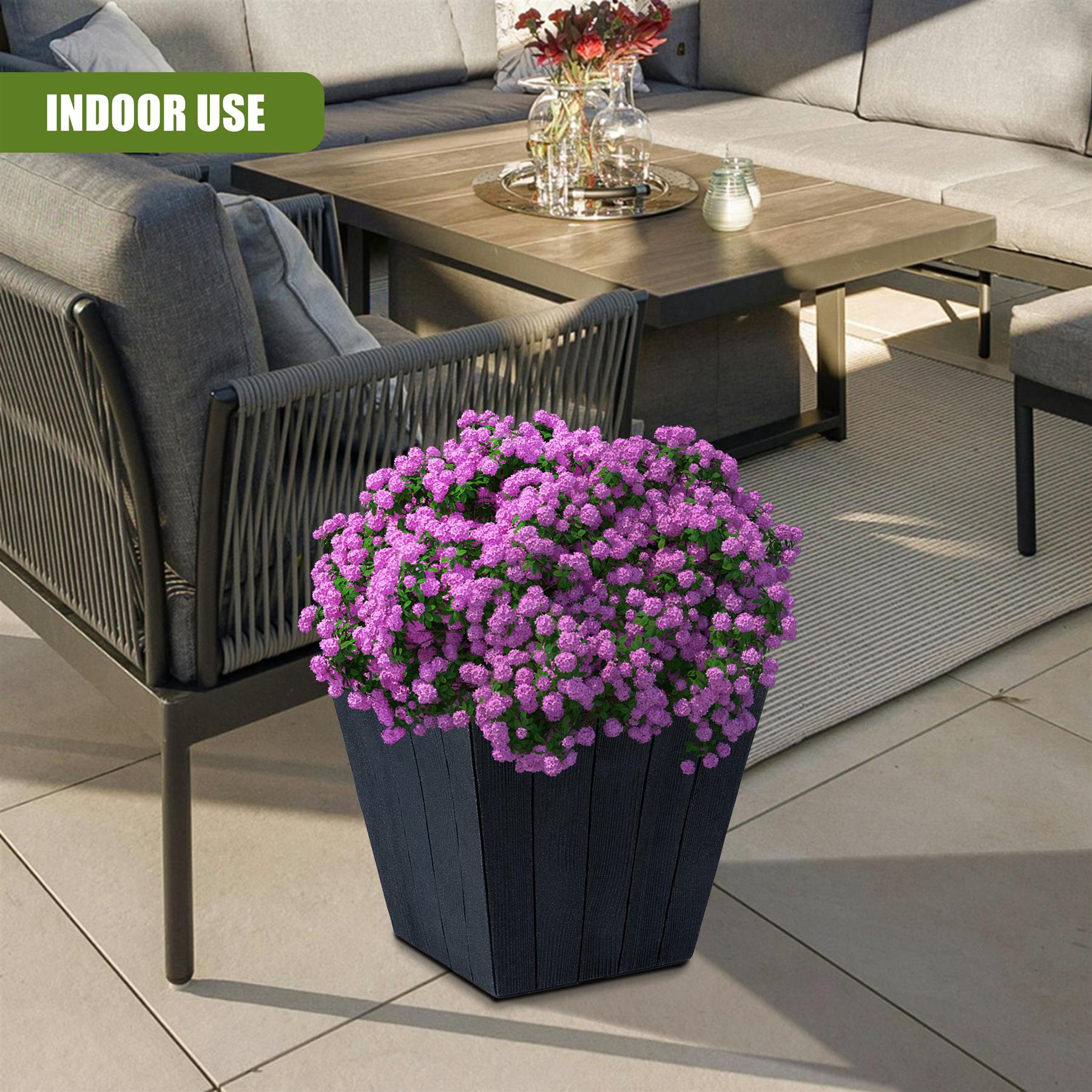 Large Flower Pot - Wooden Pattern