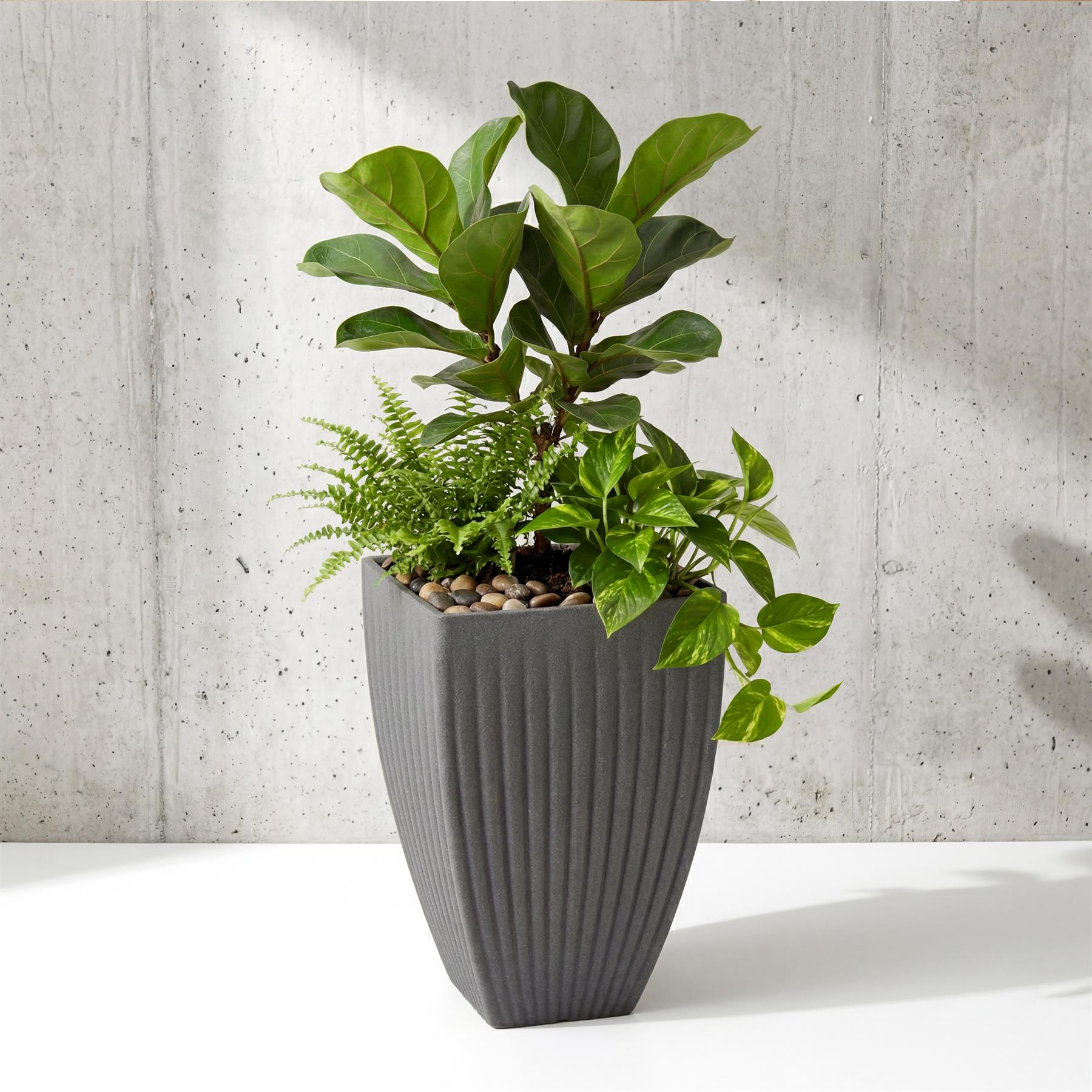 NEIGHBORHOOD／SRL SQUARE-HIGH PLANT POT NEIGHBORHOOD／SRL SQUARE-HIGH PLANT POT Tall Square Flower Pot, 40