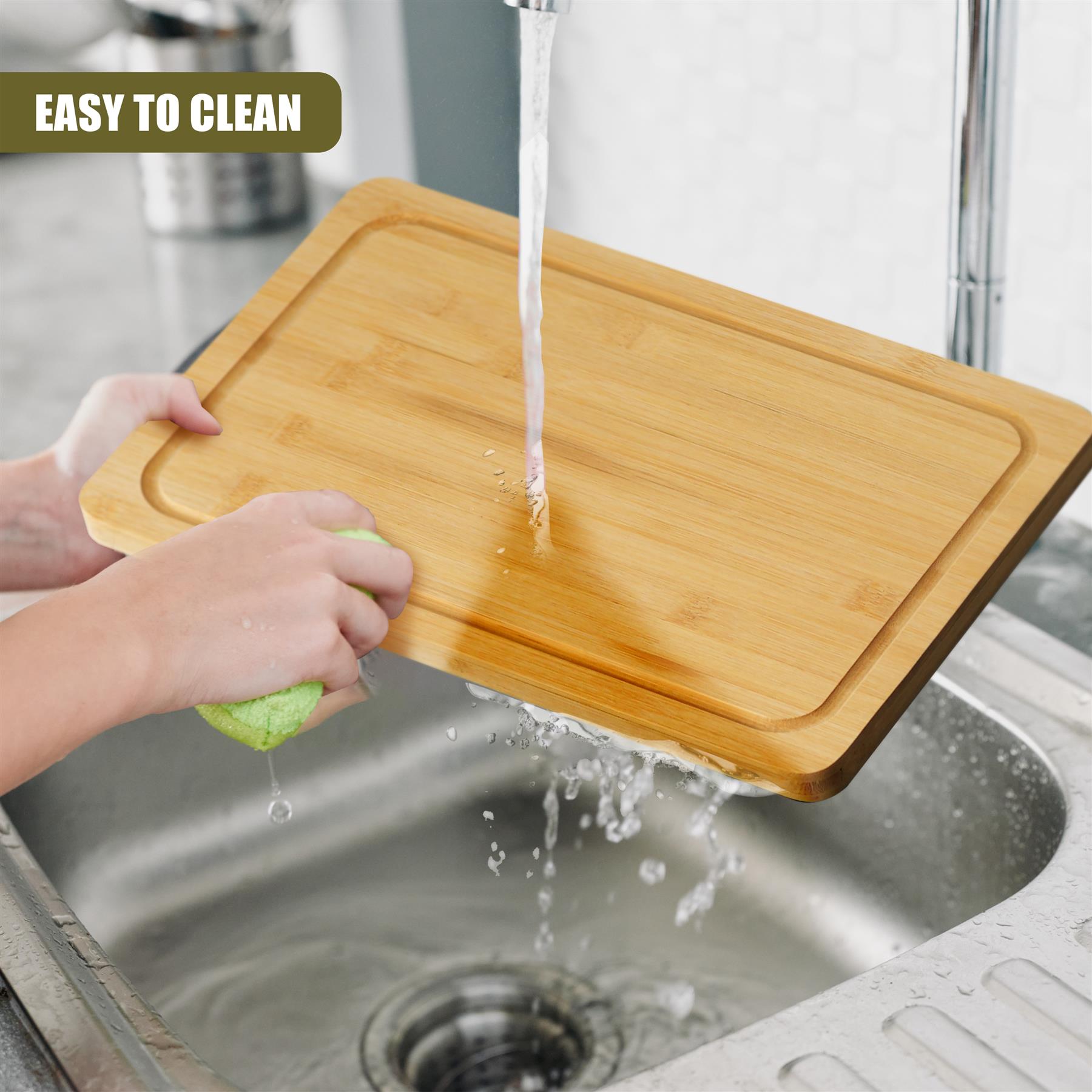 Large Bamboo Chopping Board 37x25cm by GEEZY - The Magic Toy Shop