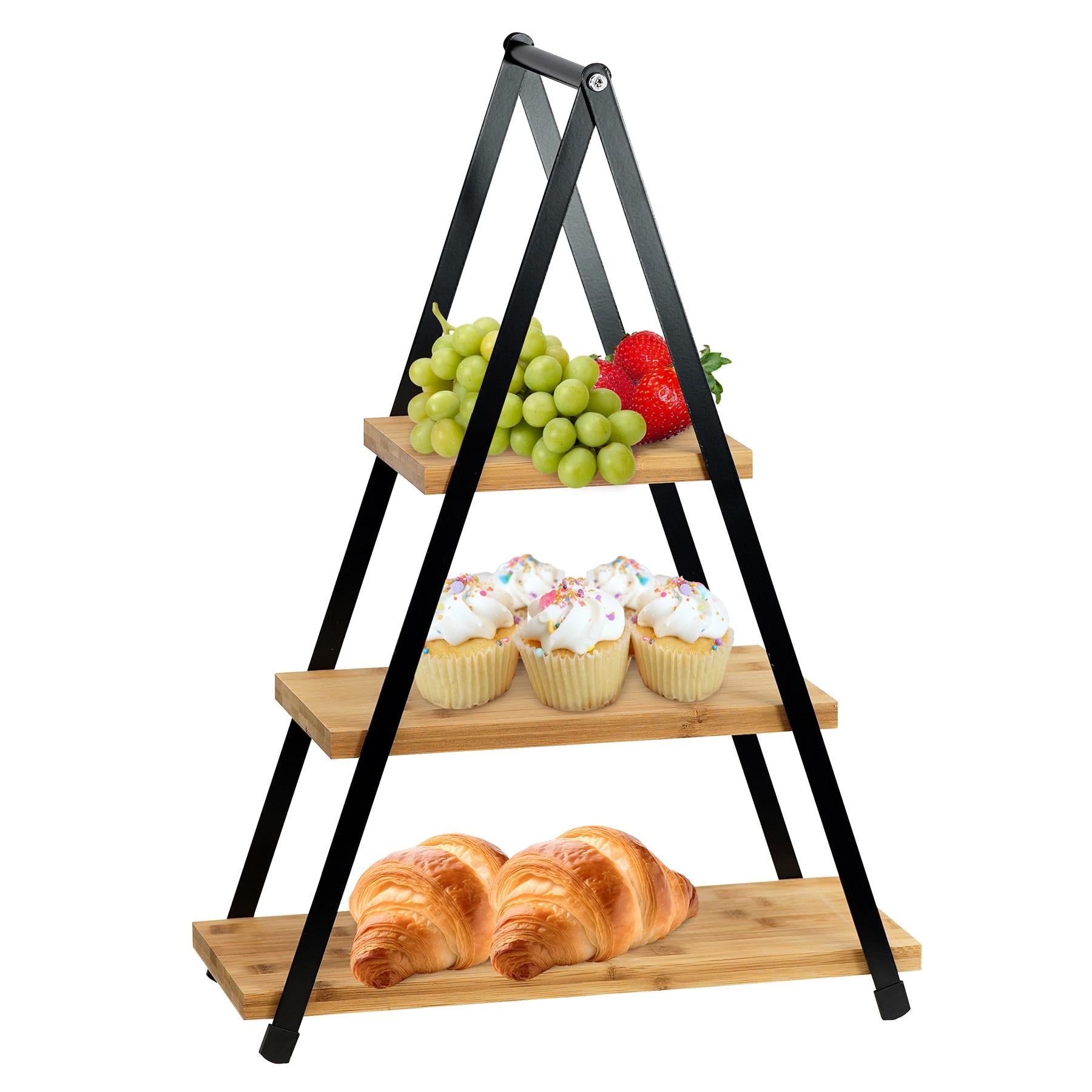 3 Tier Bamboo Serving Stand