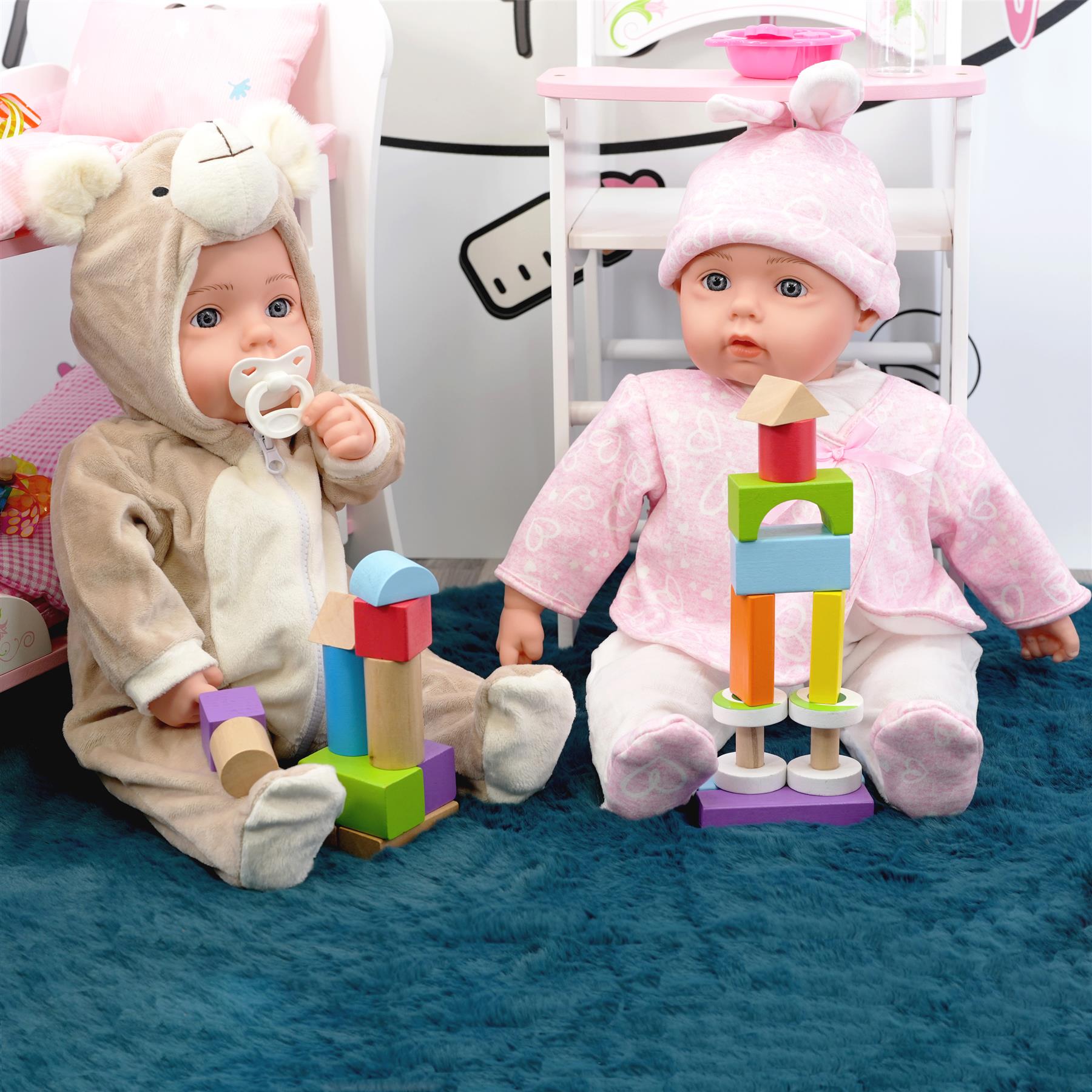 BiBi Outfits - Set of Two Clothes (Bear & Pink Bunny) (50 cm / 20")