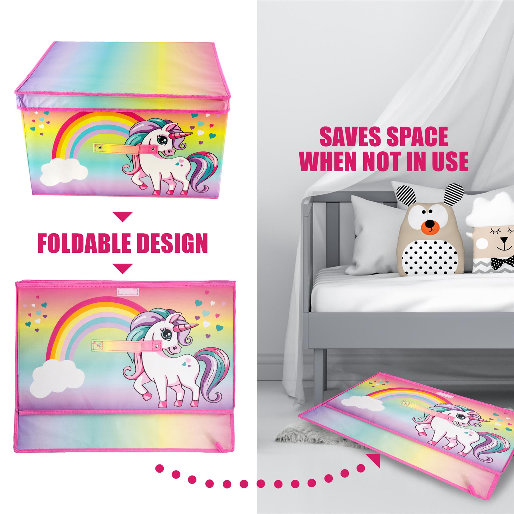 Rainbow Unicorn Storage Box
