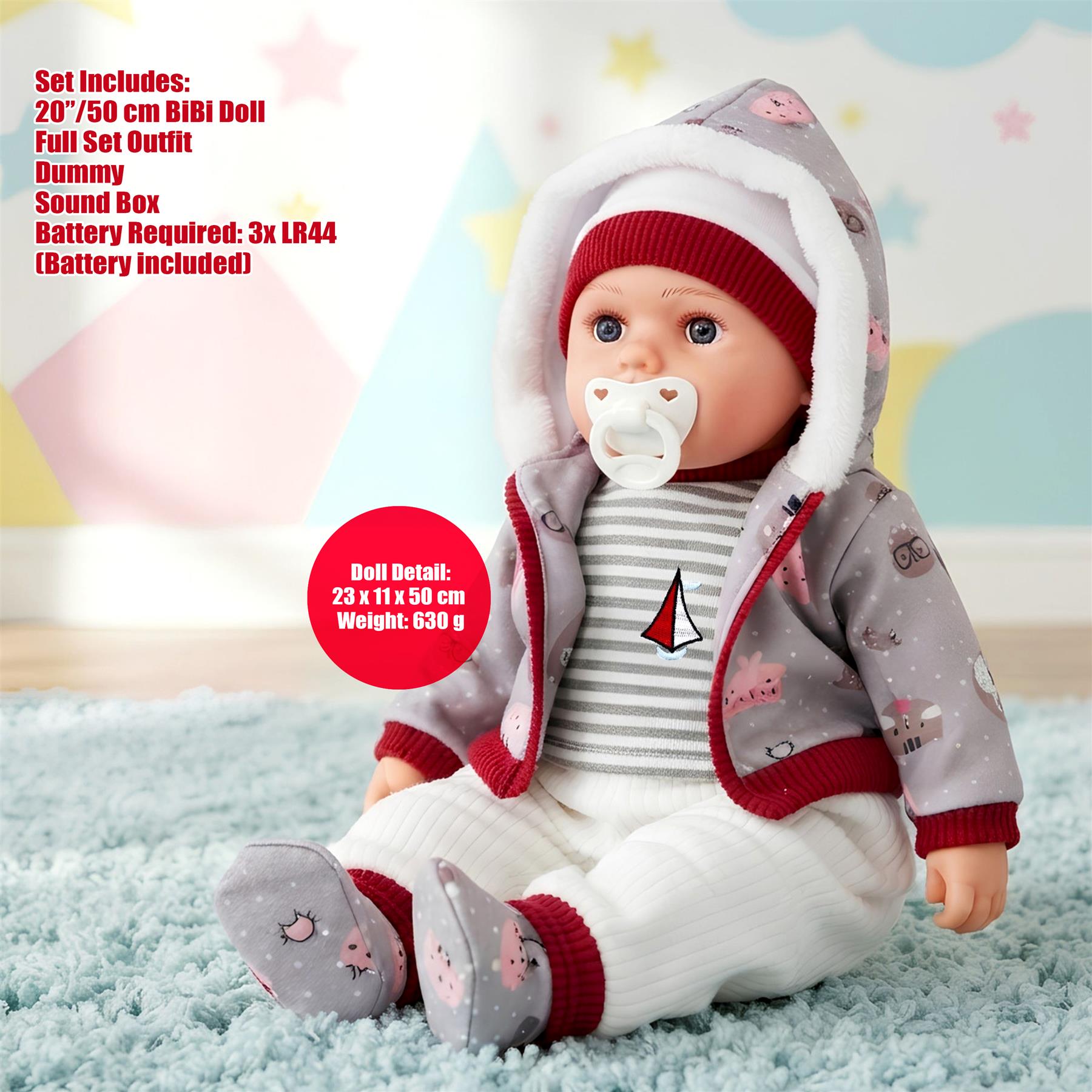 BiBi Baby Doll "Pebble" (50 cm / 20")