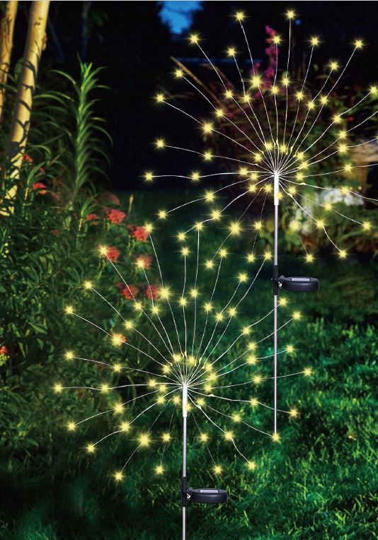 90 Led Starburst Solar Powered Stake Lights 2 Pack by Geezy - The Magic Toy Shop