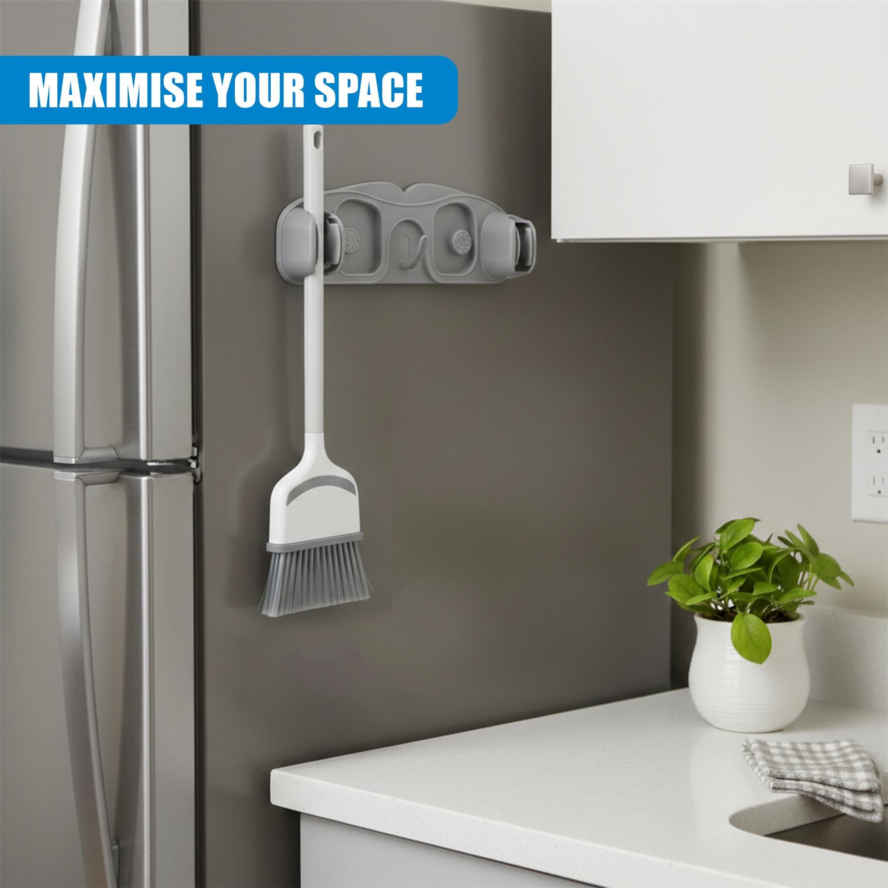 Wall Mounted Mop & Broom Holder