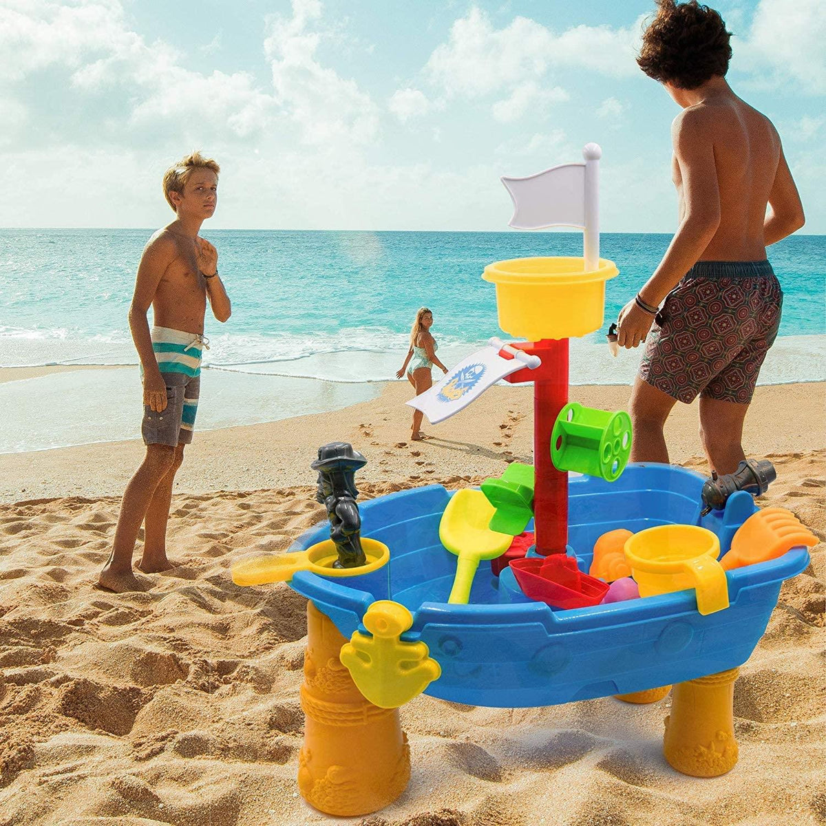 Pirate Ship Boat Sand and Water Table Play Set by The Magic Toy Shop ...