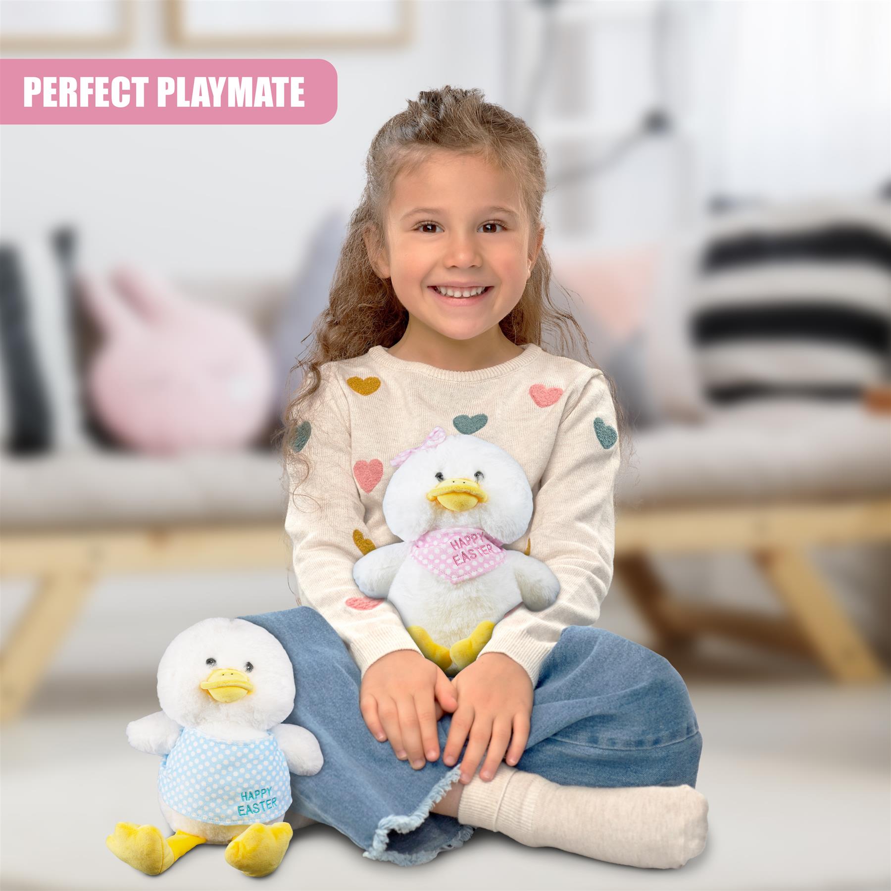 Happy Easter Chicks Super Soft Sitting Toy