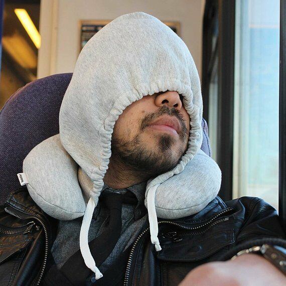 GEEZY Soft Hooded Neck Travel Pillow