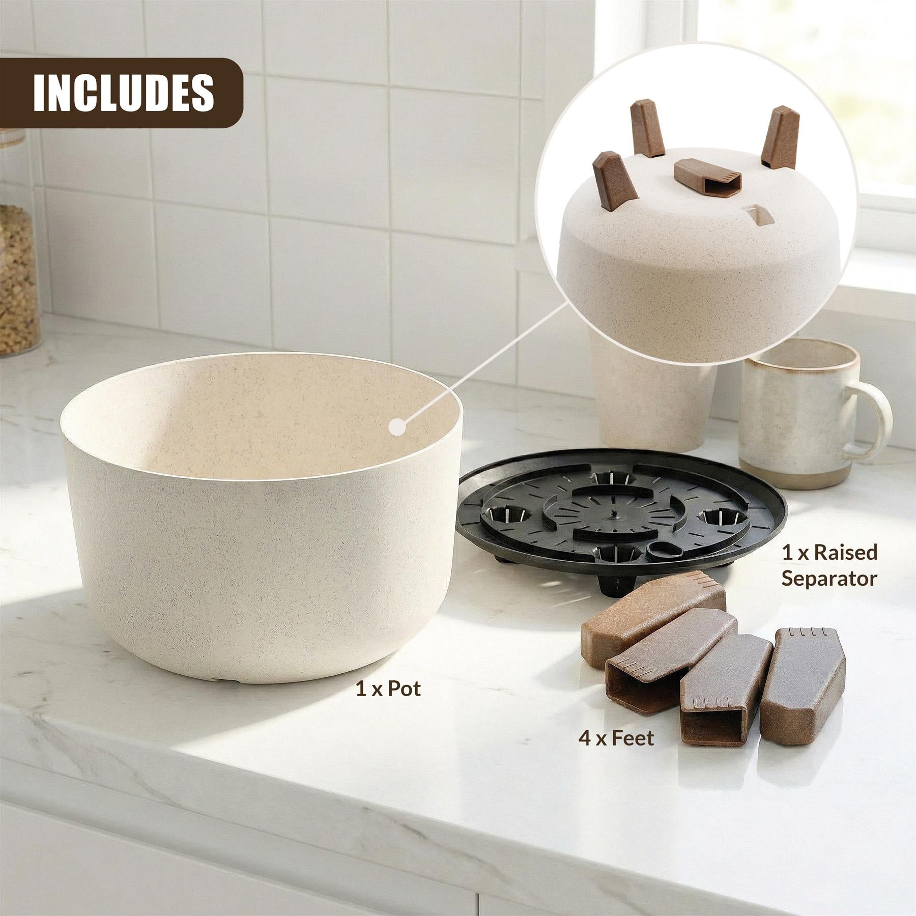 Plant Pot with Legs, 24 cm