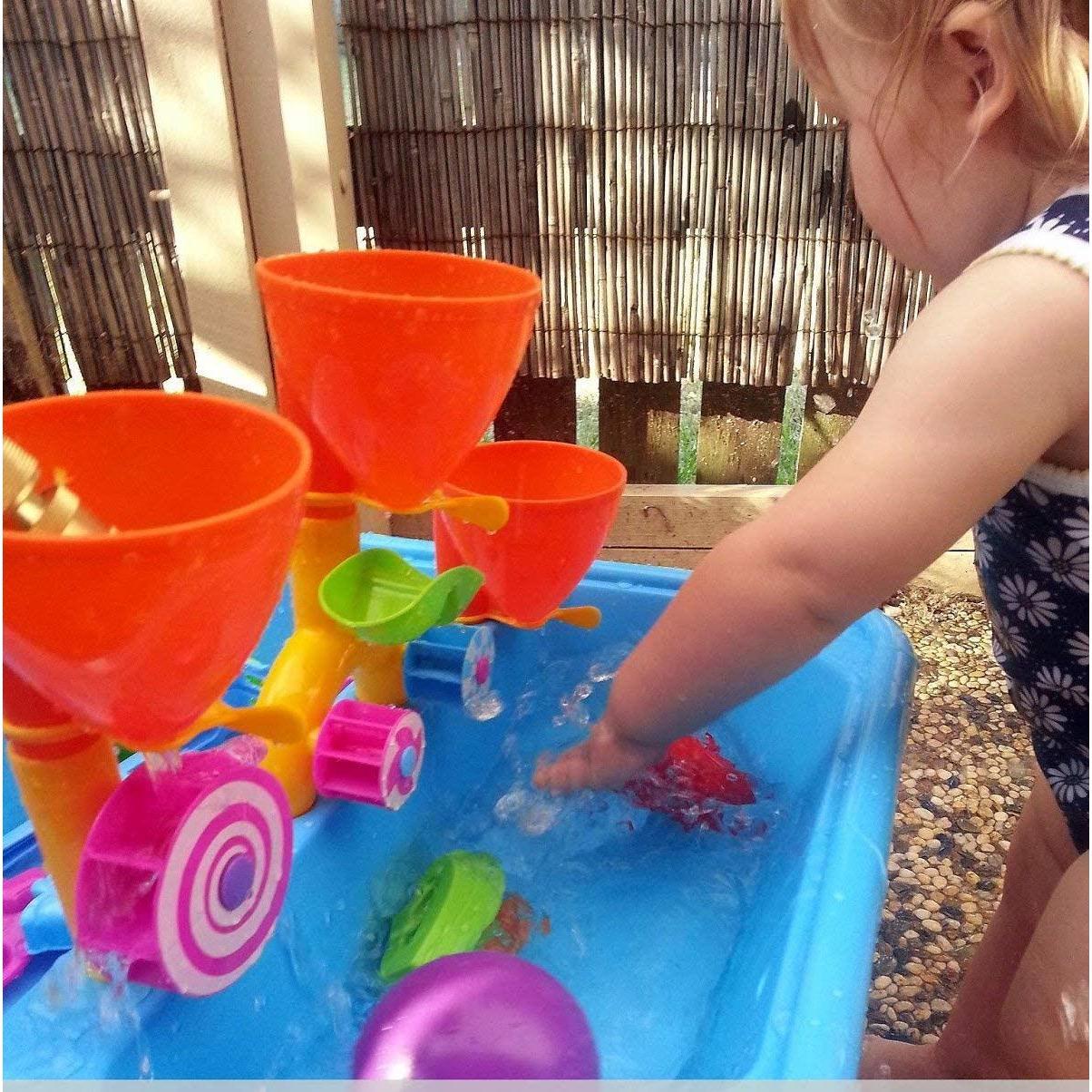 The Magic Toy Shop Blue Sand and Water Table Garden Sandpit Play Set