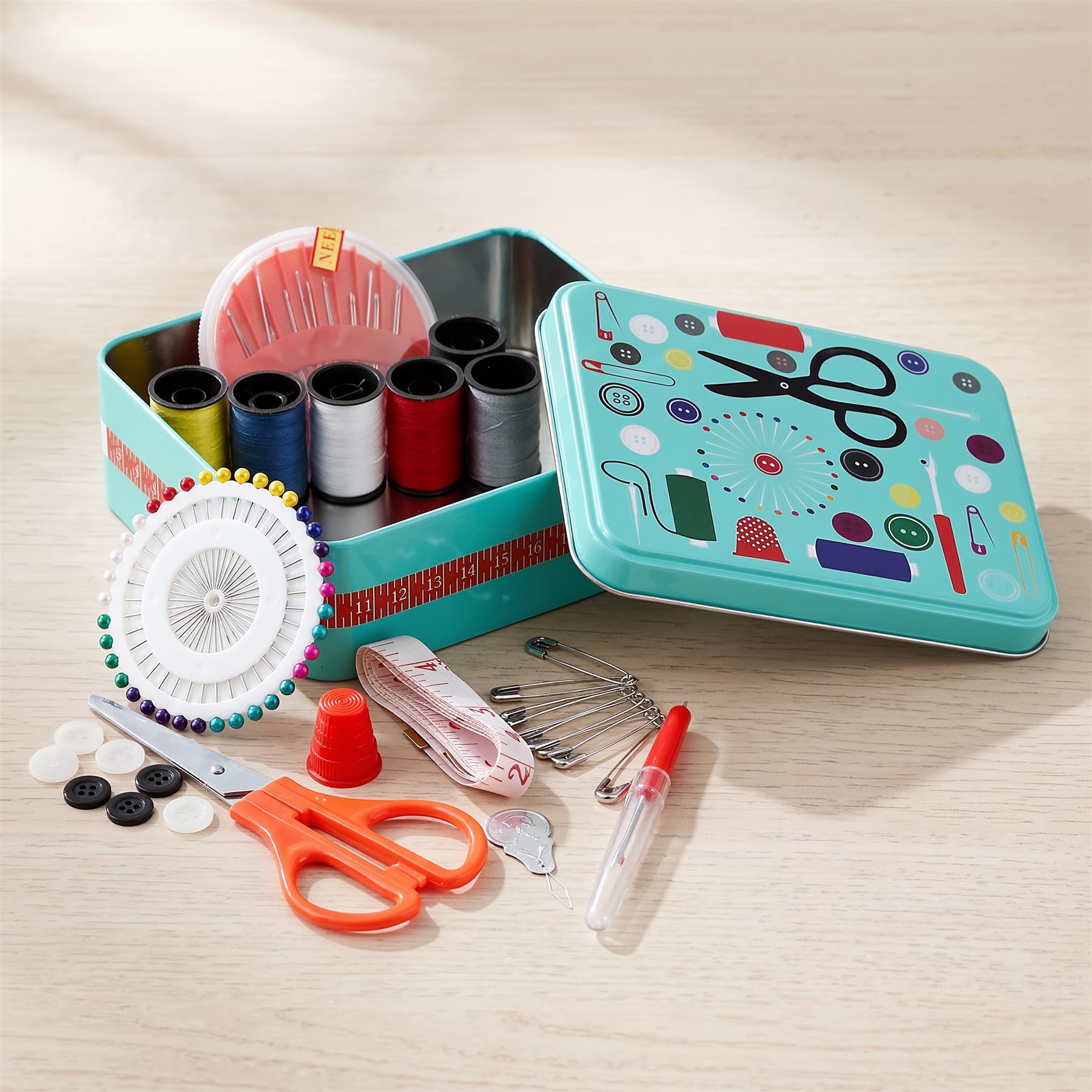 Metal Sewing Kit Box