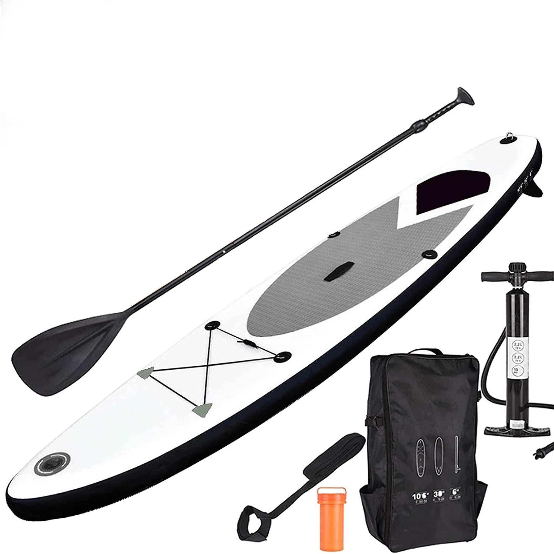 Geezy Inflatable SUP Stand Up Paddle Board Grey 320cm