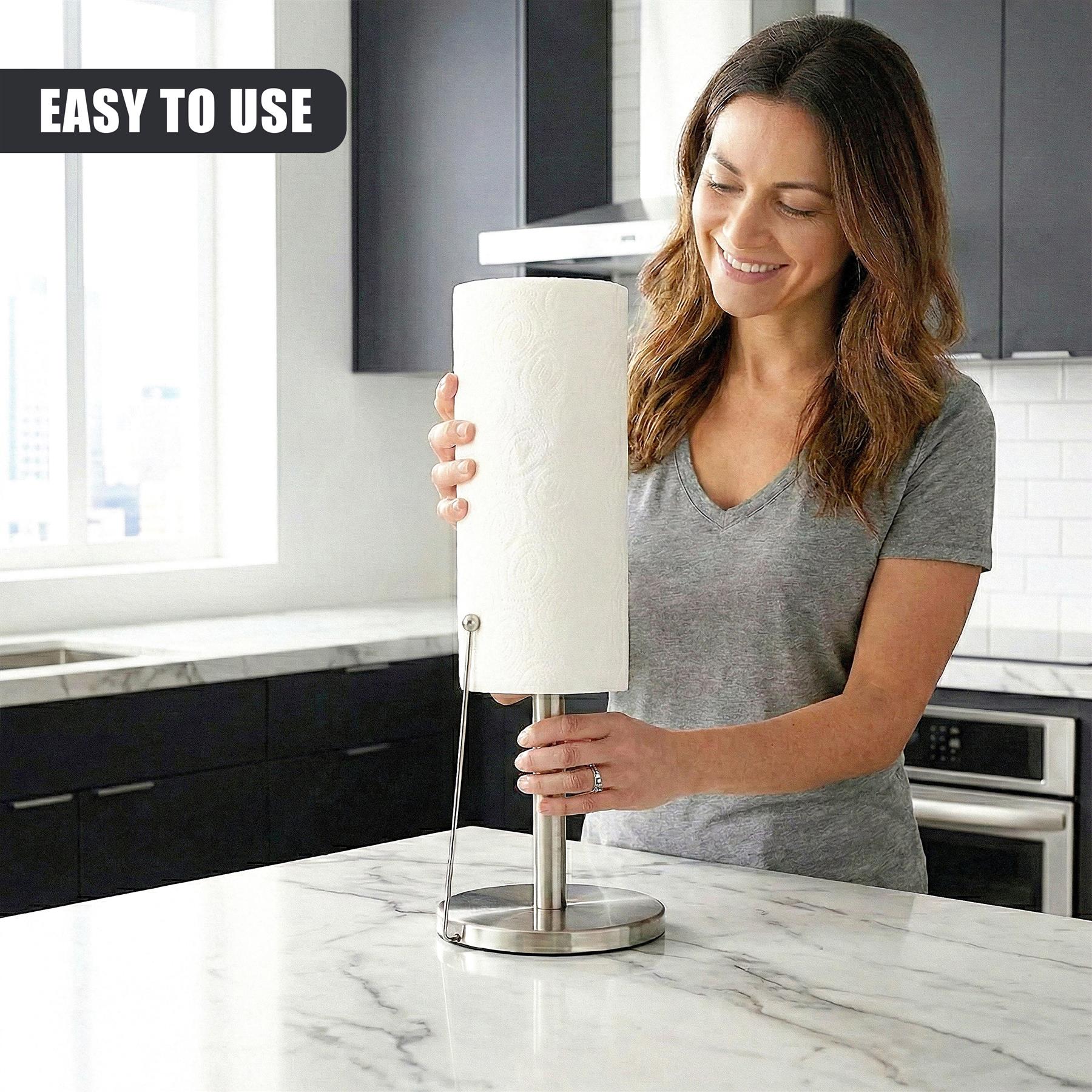 Kitchen Roll Holder with Tension Arm