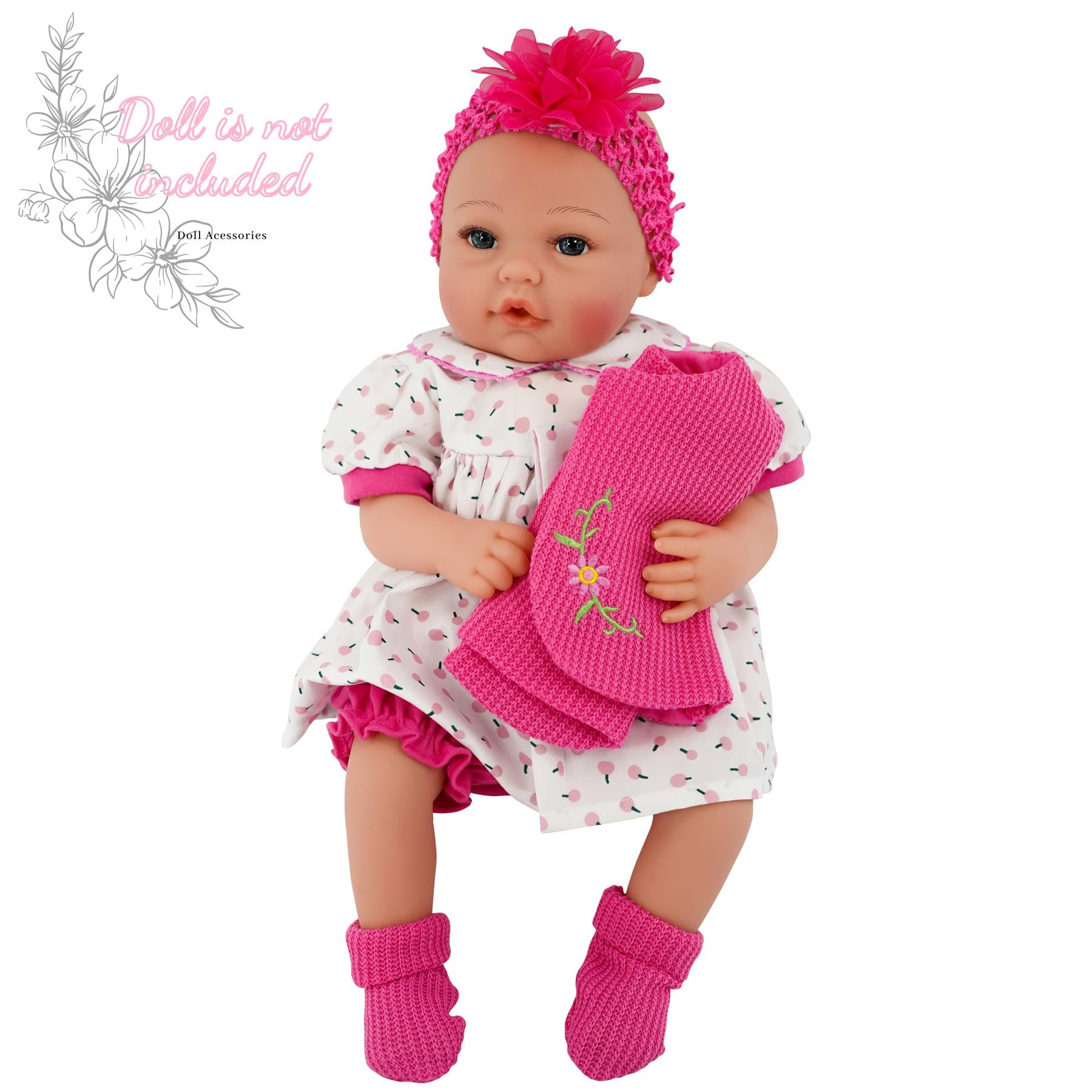 BiBi Outfits - Reborn Doll Clothes (Hot Pink) (50 cm / 20