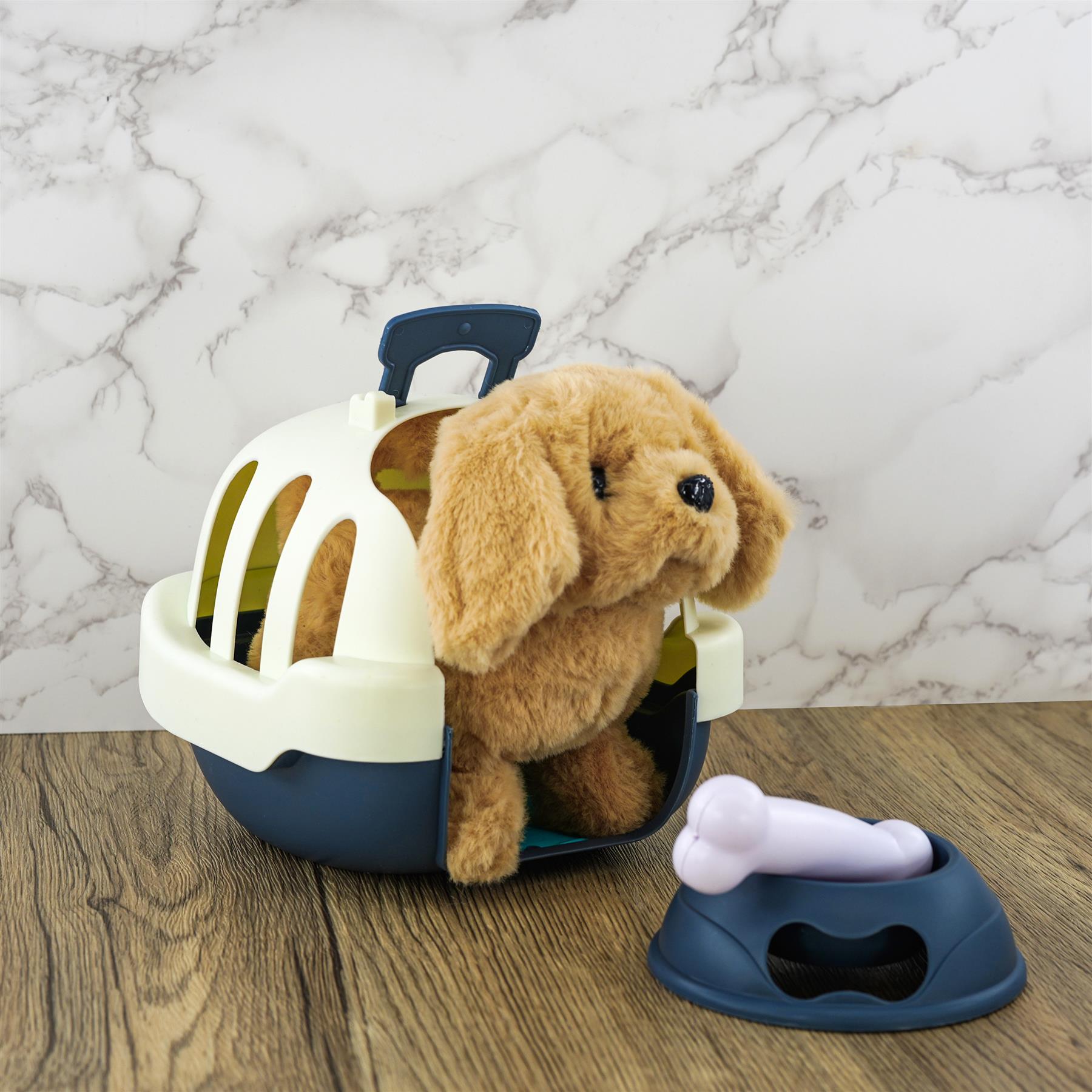 The Magic Toy Shop Electronic Plush Dog Carrier Set