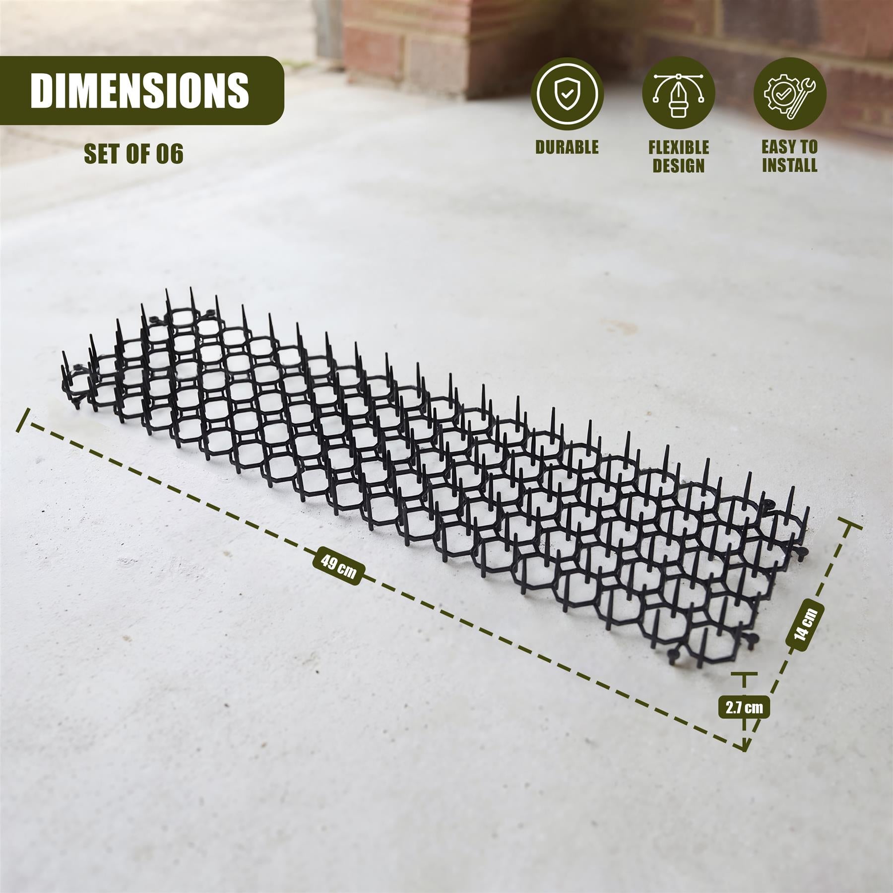 6-Piece Cat Deterrent Spikes