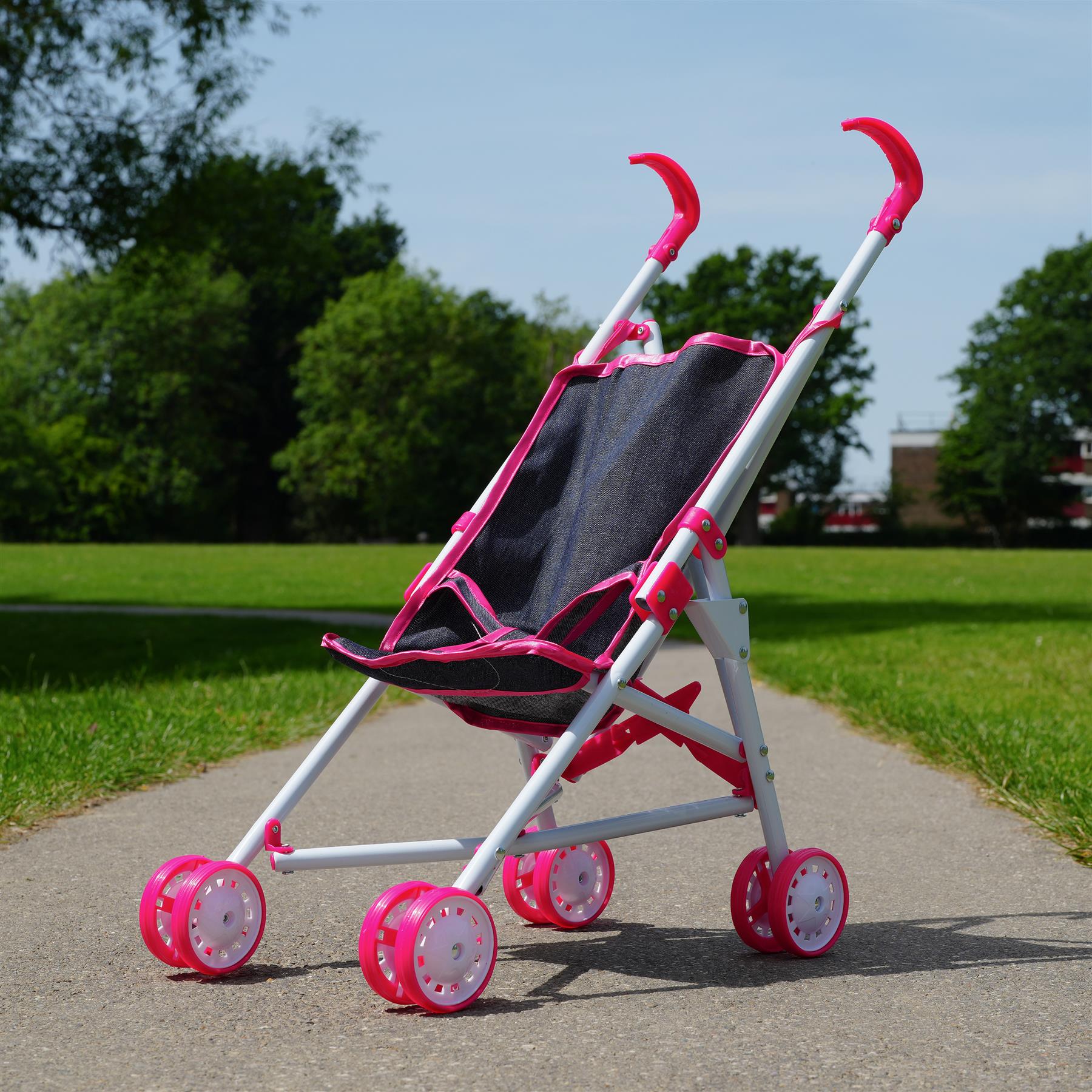 Pink baby doll stroller online