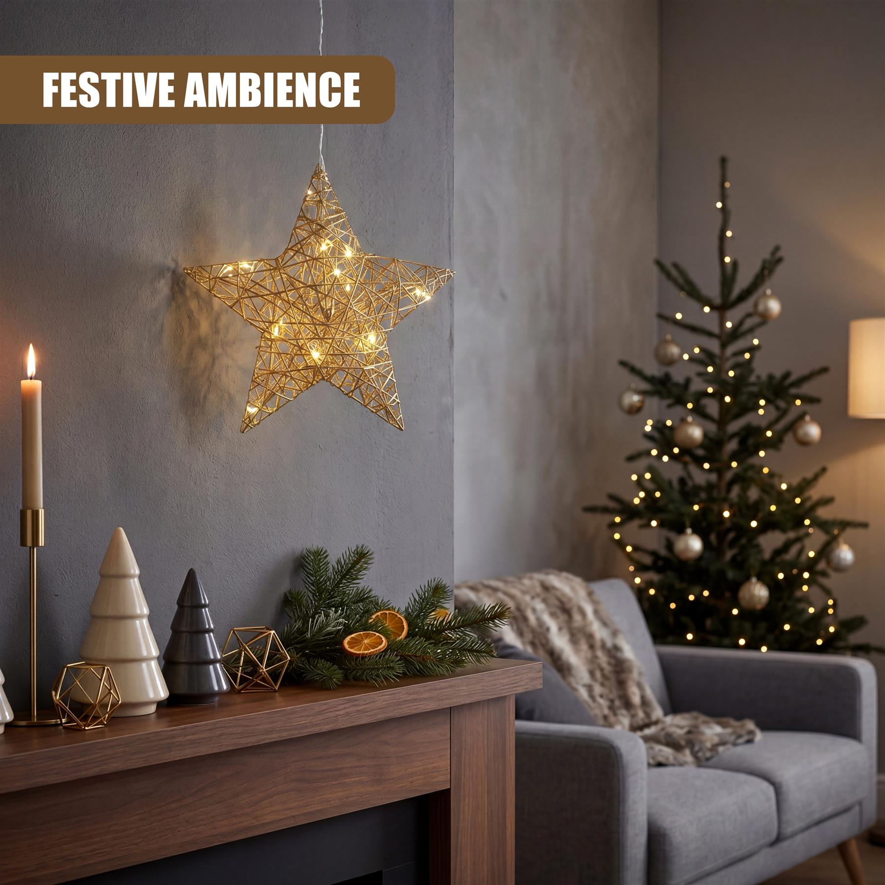 Hanging LED Christmas Star