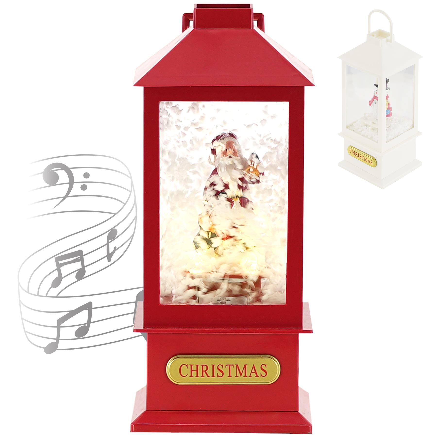 Christmas Lantern With 8 Songs, Light and Snow