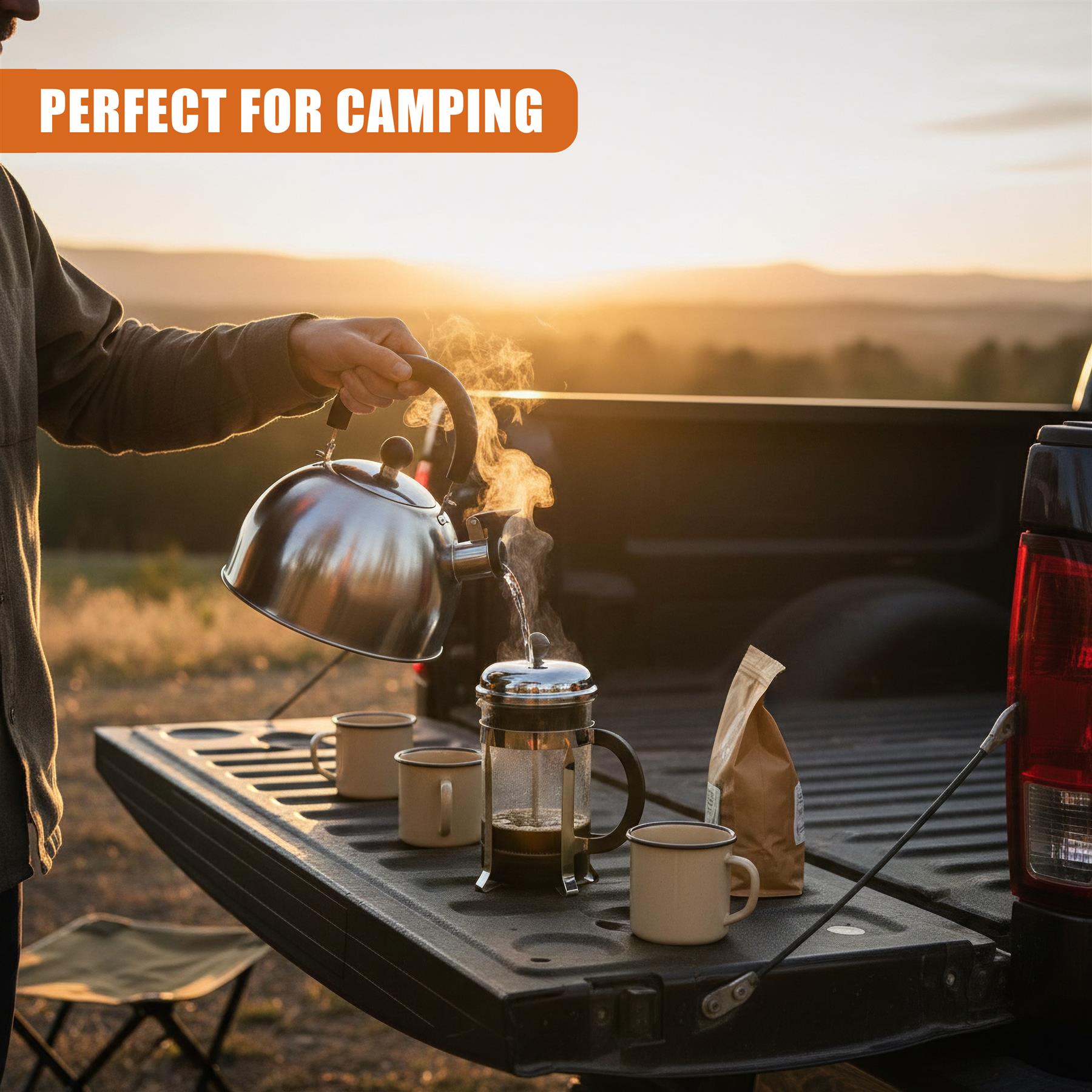 2.5 L Stainless Steel Whistling Camping Kettle
