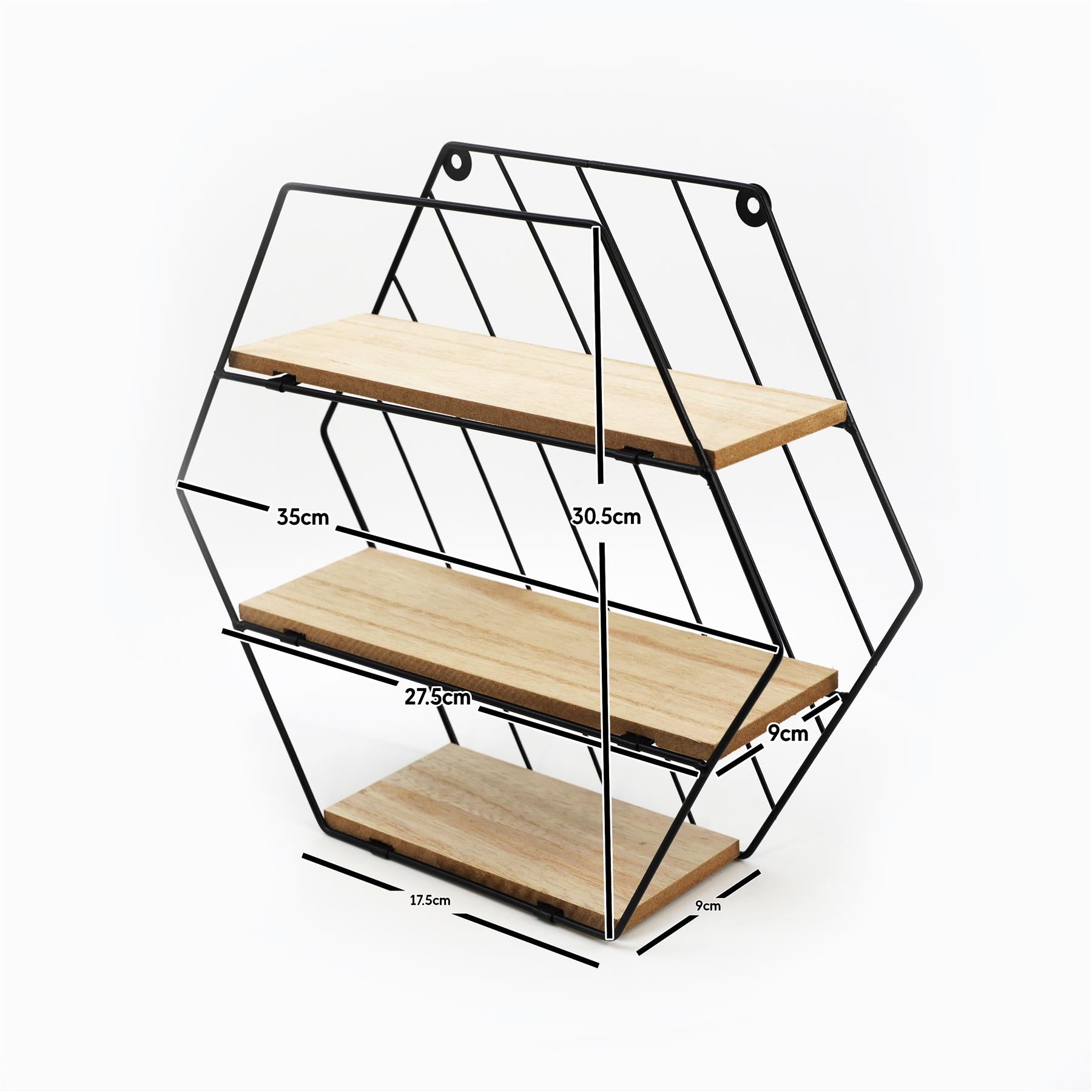 Modern Shelf of Metal Wire and Wood Perfect for Storaging Small Items by Geezy - The Magic Toy Shop