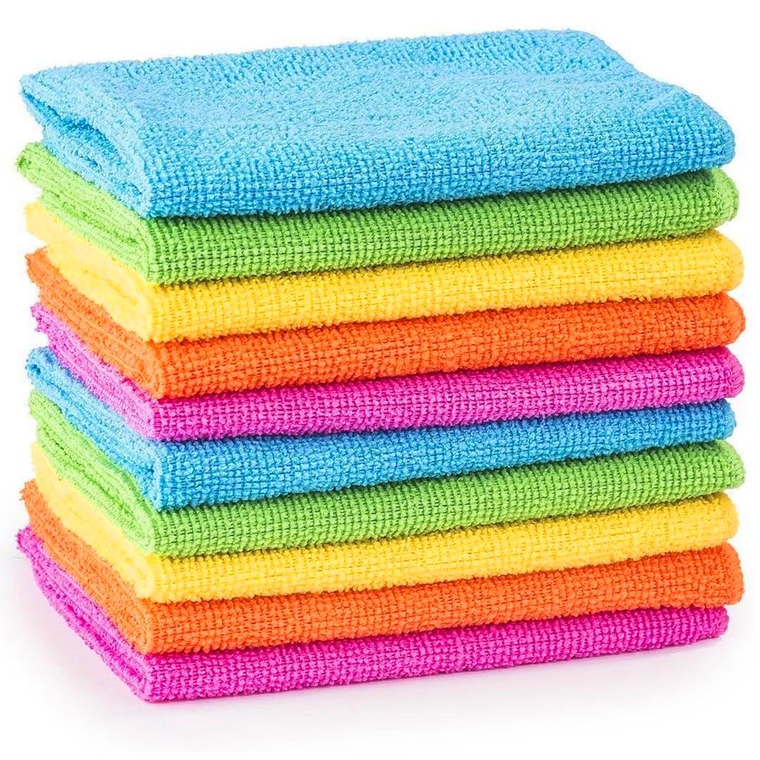 Set Of 10 Microfibre Cleaning Cloths