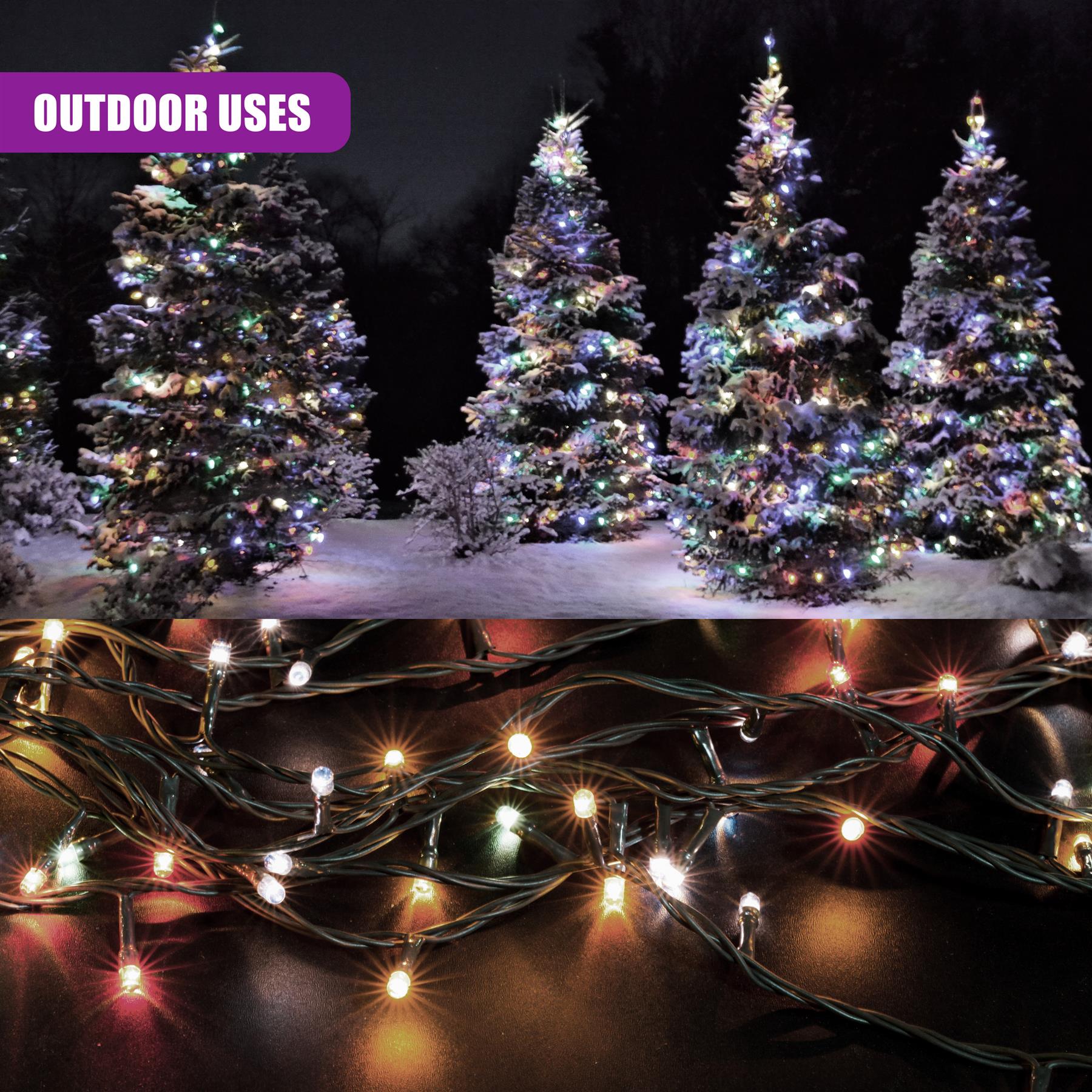 300 LED Cluster Christmas Lights - Pastel