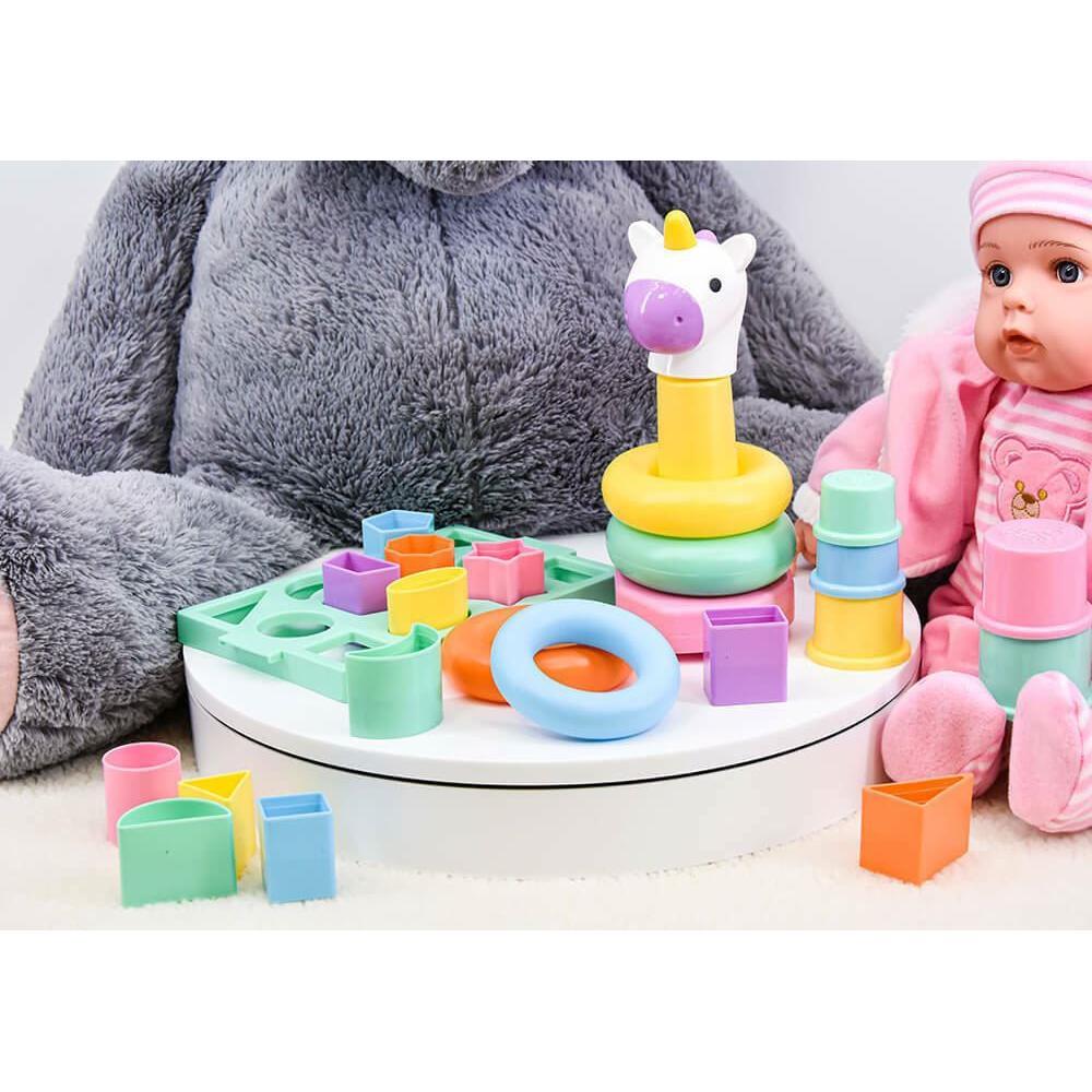 The Magic Toy Shop My 1st Sorting & Stacking Shapes Cups Rings Toy Set