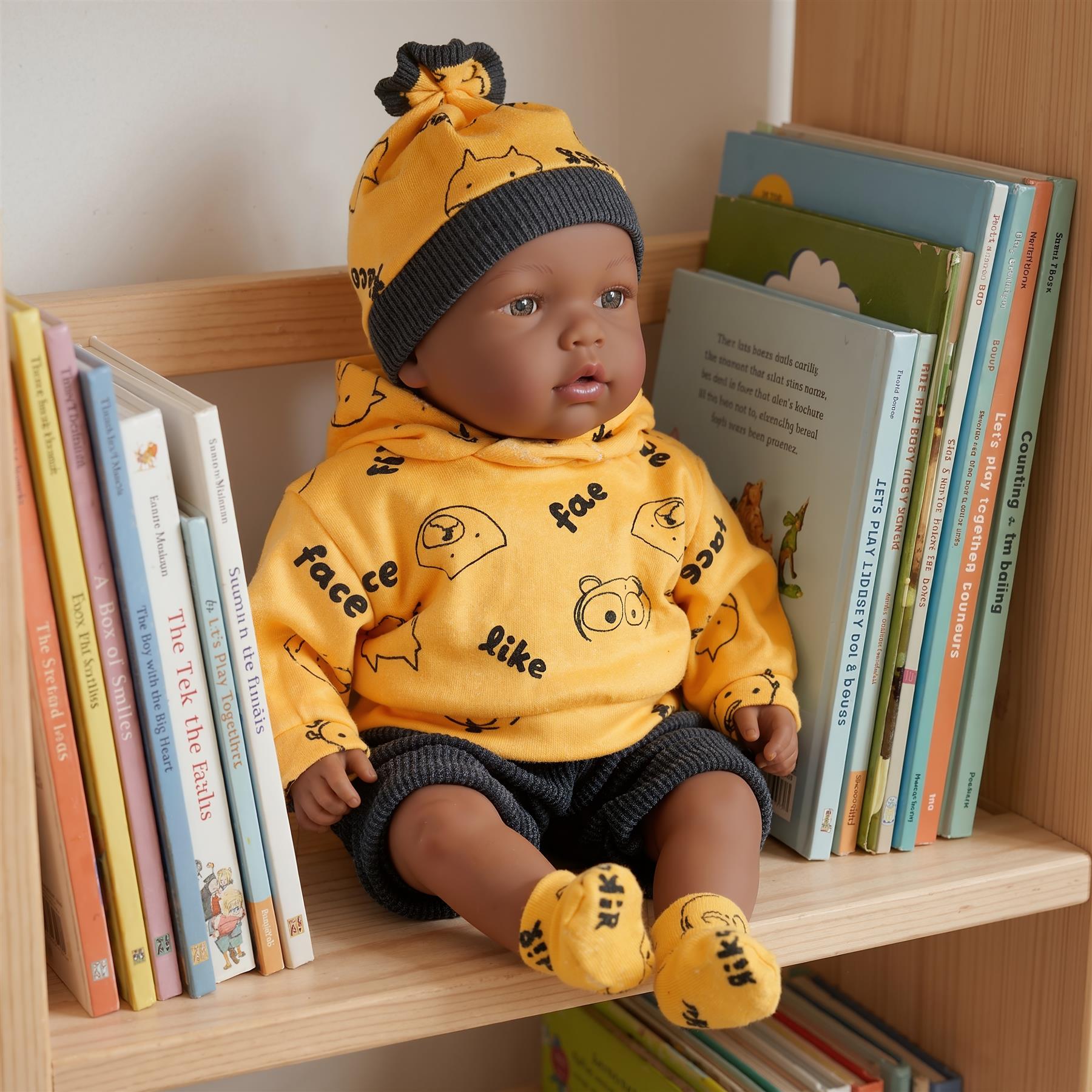 BiBi Black Baby Doll "Jax" (45 cm / 18")