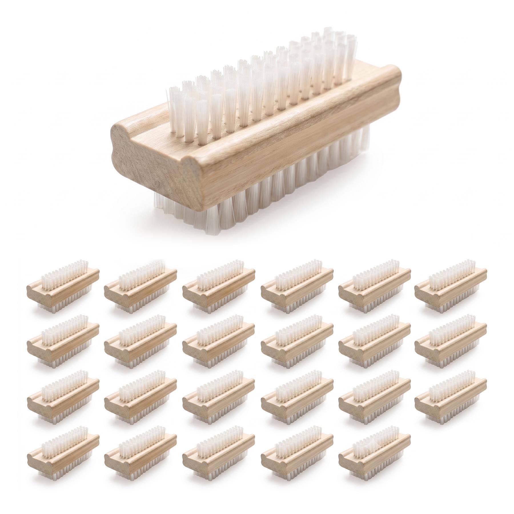 Wooden Double Sided Nail Brushes with Firm Bristles