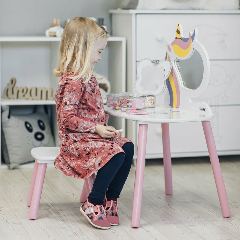 Princess Vanity Table with Stool Kids Play Toy by The Magic Toy Shop - The Magic Toy Shop
