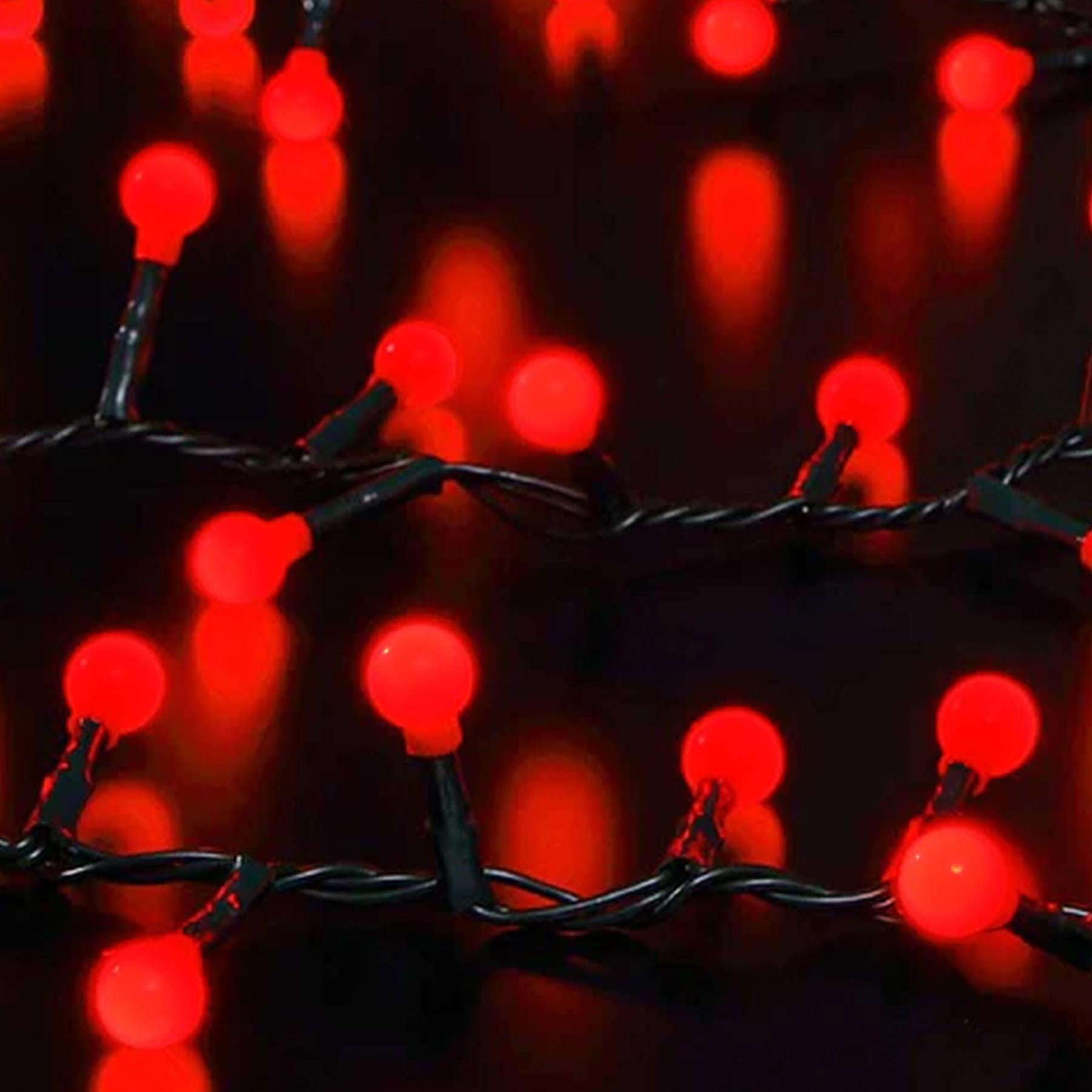 100 Berry Christmas LED Lights Red