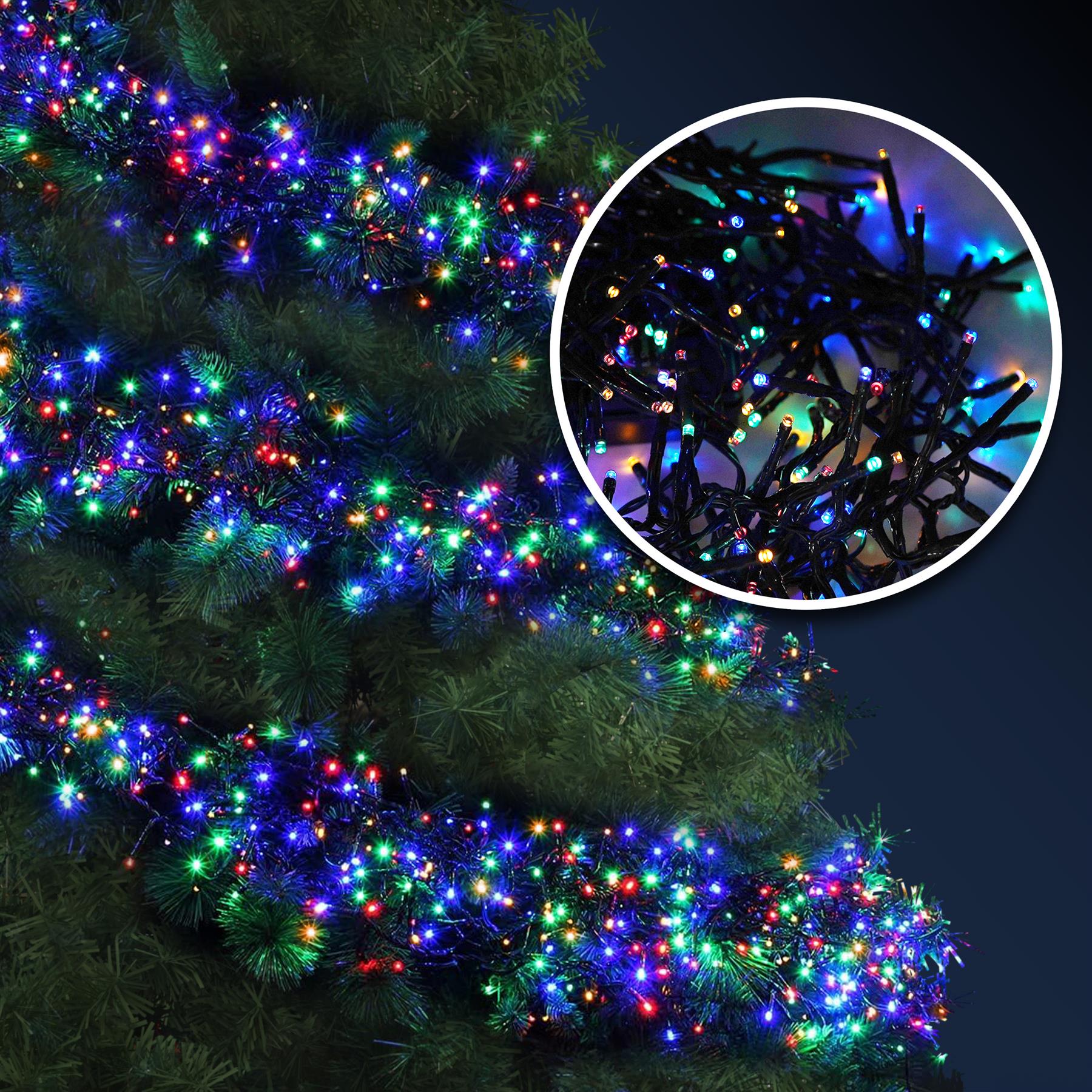 300 LED Cluster Christmas Lights - Multicolour