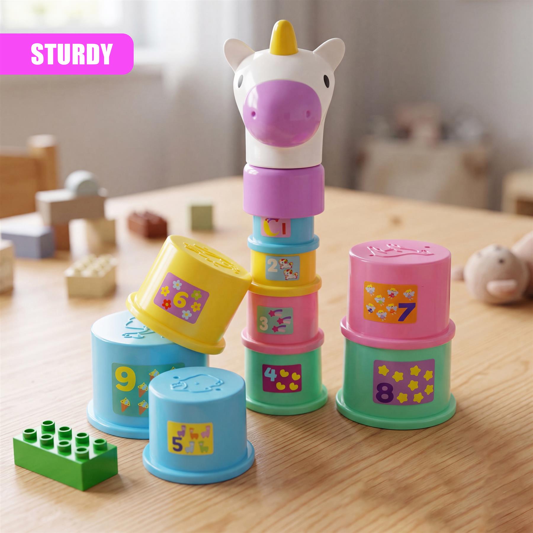 Poppy The Unicorn Stacking Cups