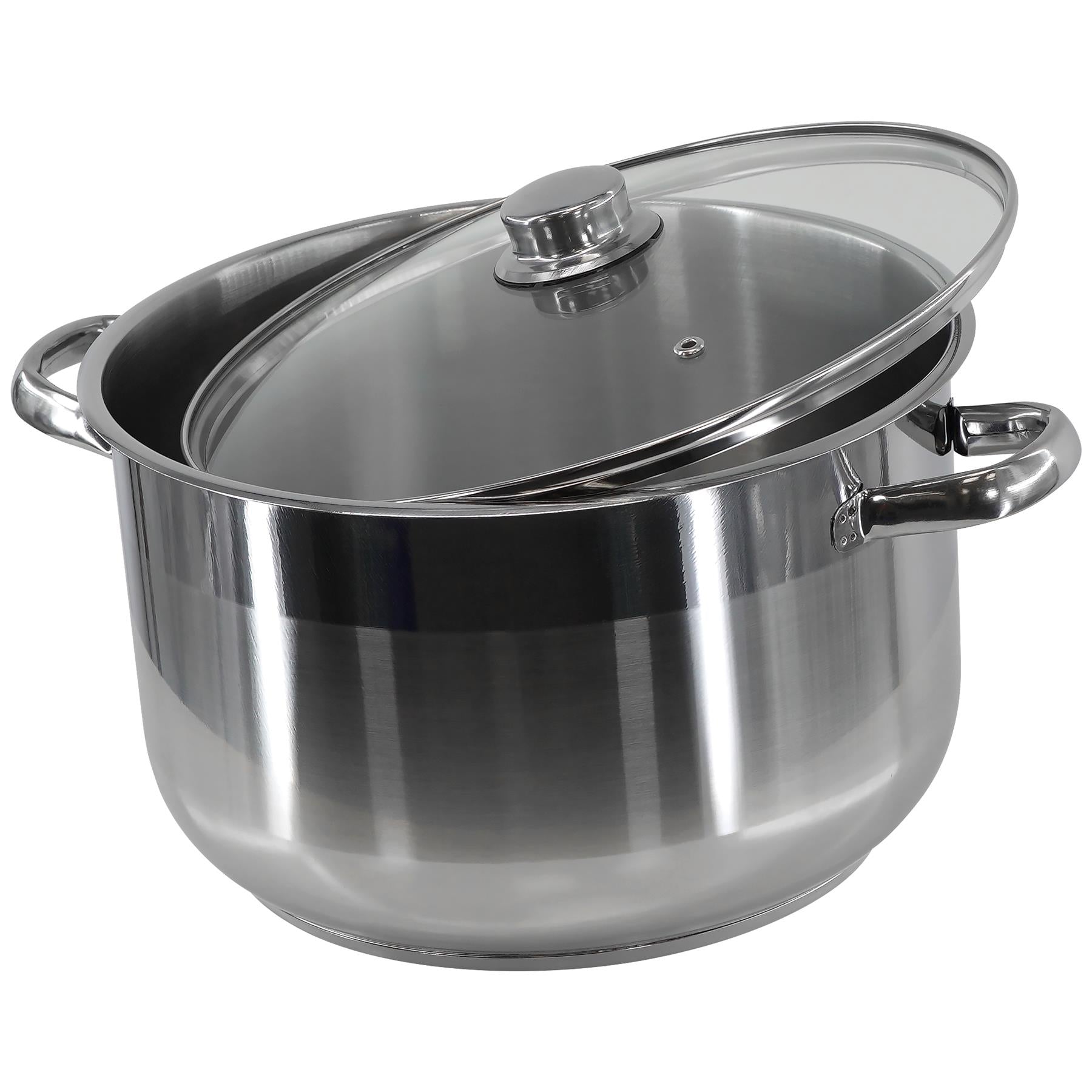 Induction Stockpot With Glass Lid - 14 ltr by GEEZY - The Magic Toy Shop