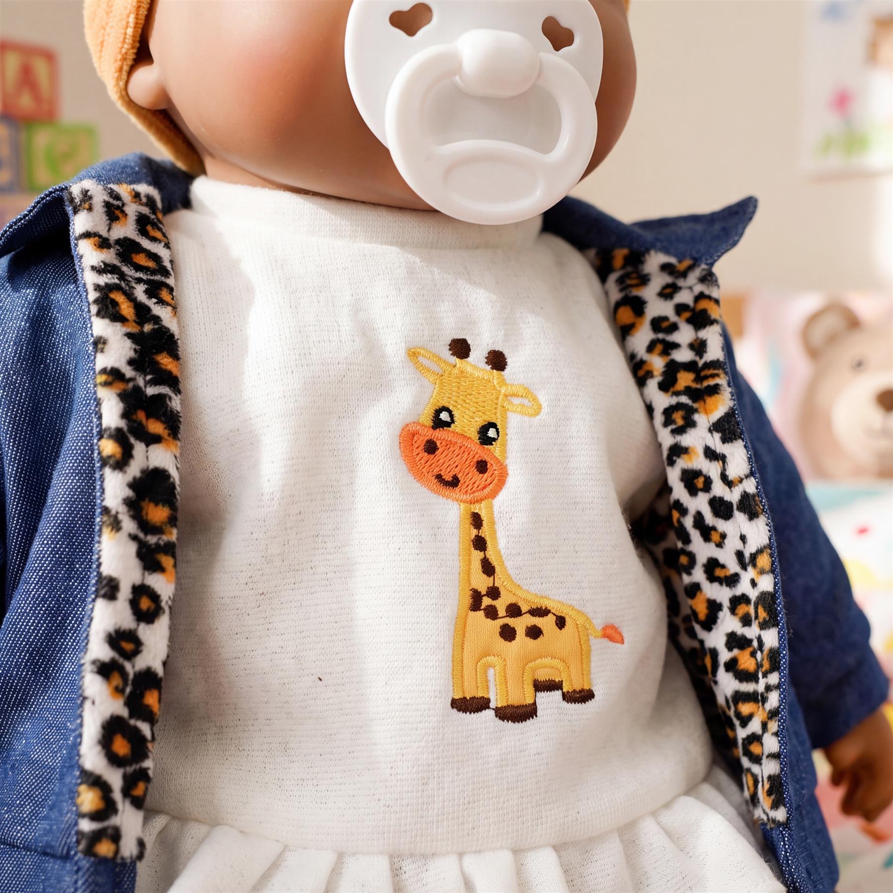 BiBi Black Baby Doll "Cheetah" (45 cm / 18")