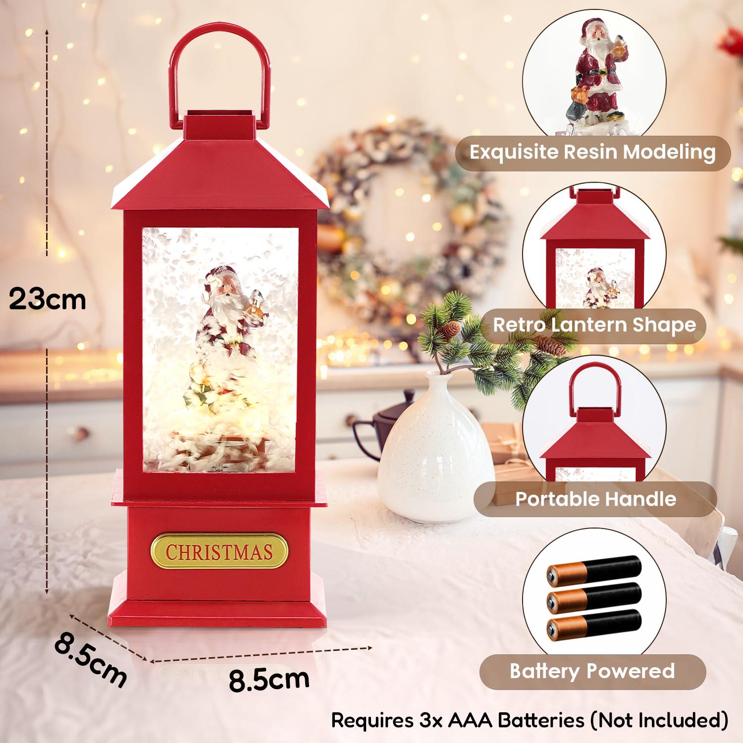 Christmas Lantern With 8 Songs, Light and Snow