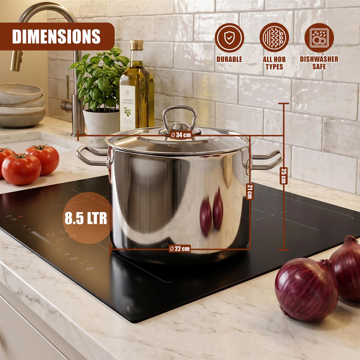 Arian Gastro Stock Pot - 8.5 L
