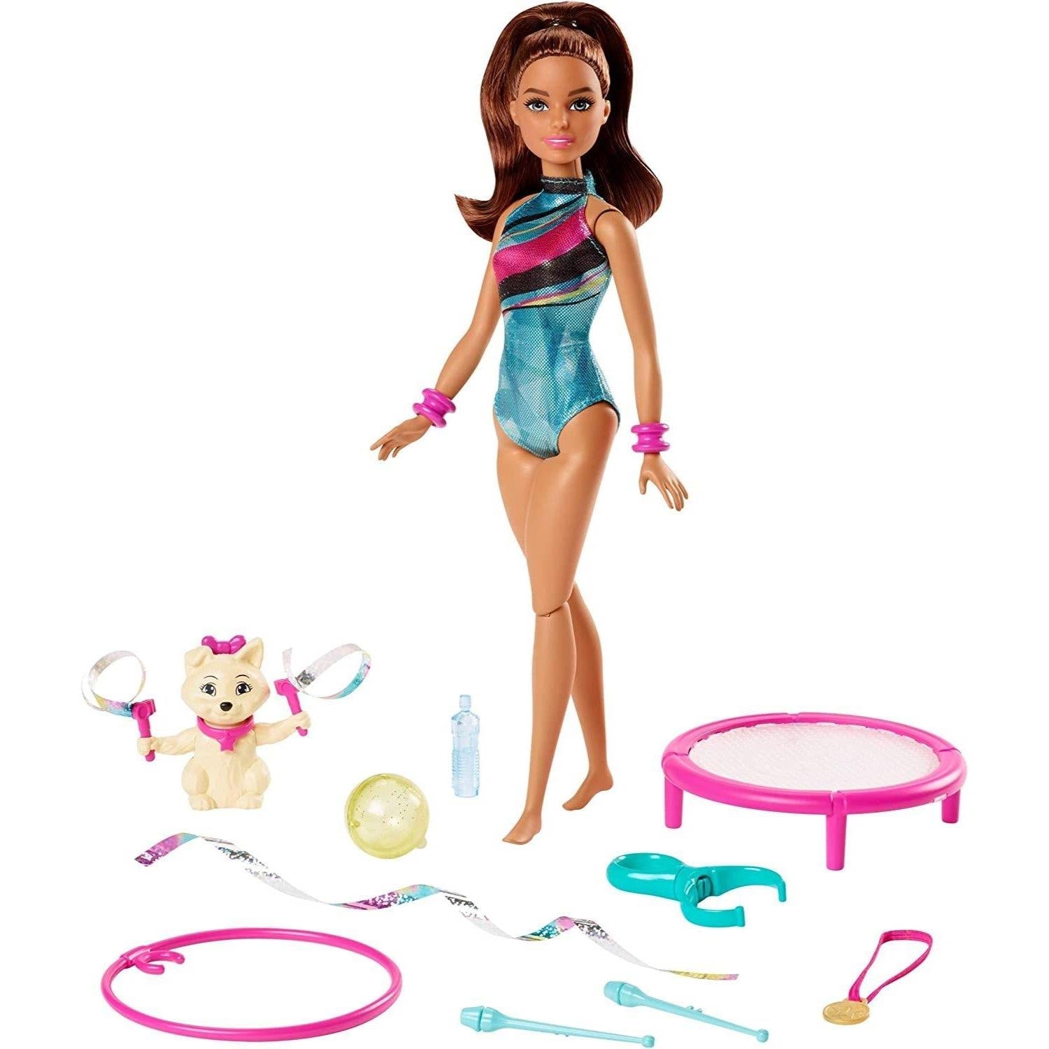 Barbie Fashion Doll Barbie Spin ‘n Twirl Gymnast Doll and Accessories