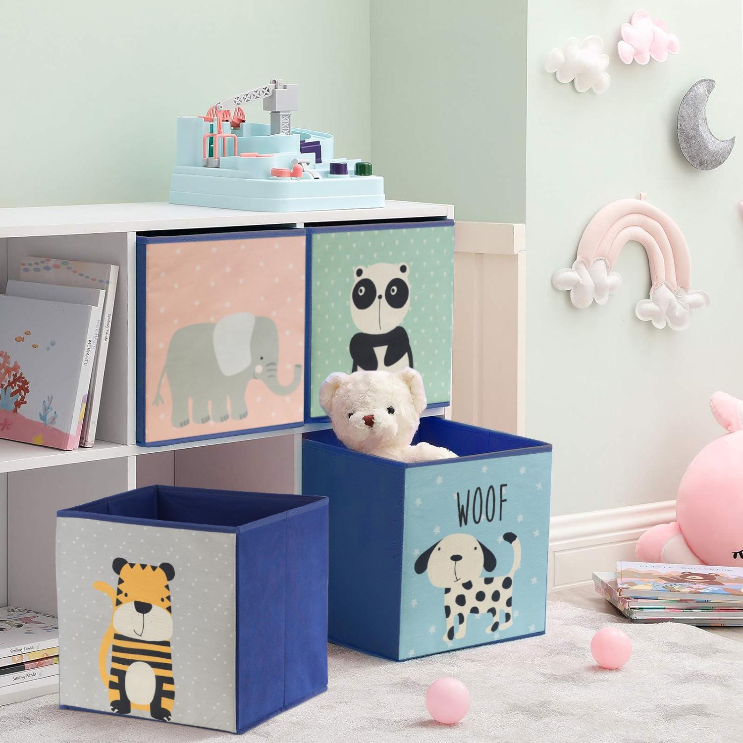 The Magic Toy Shop Set of 4 Animal Design Storage Boxes