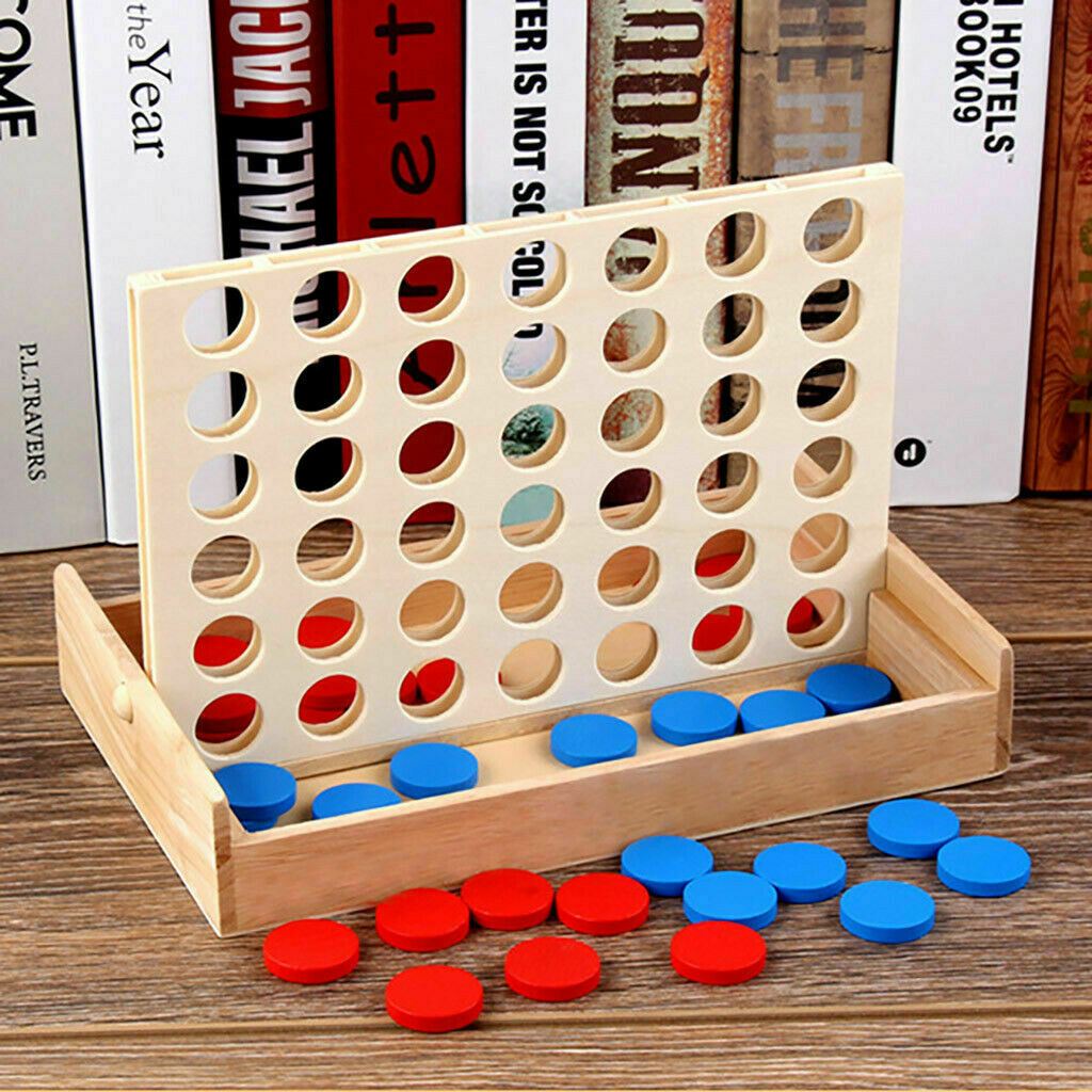 4 in a Row Traditional Wooden Game