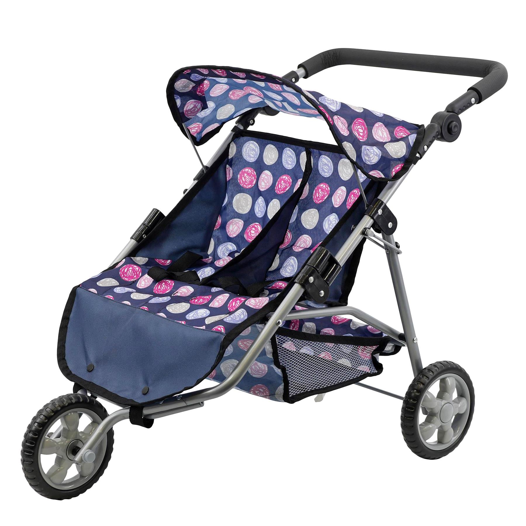 3 Wheeler Twin Doll's Pushchair, Blue