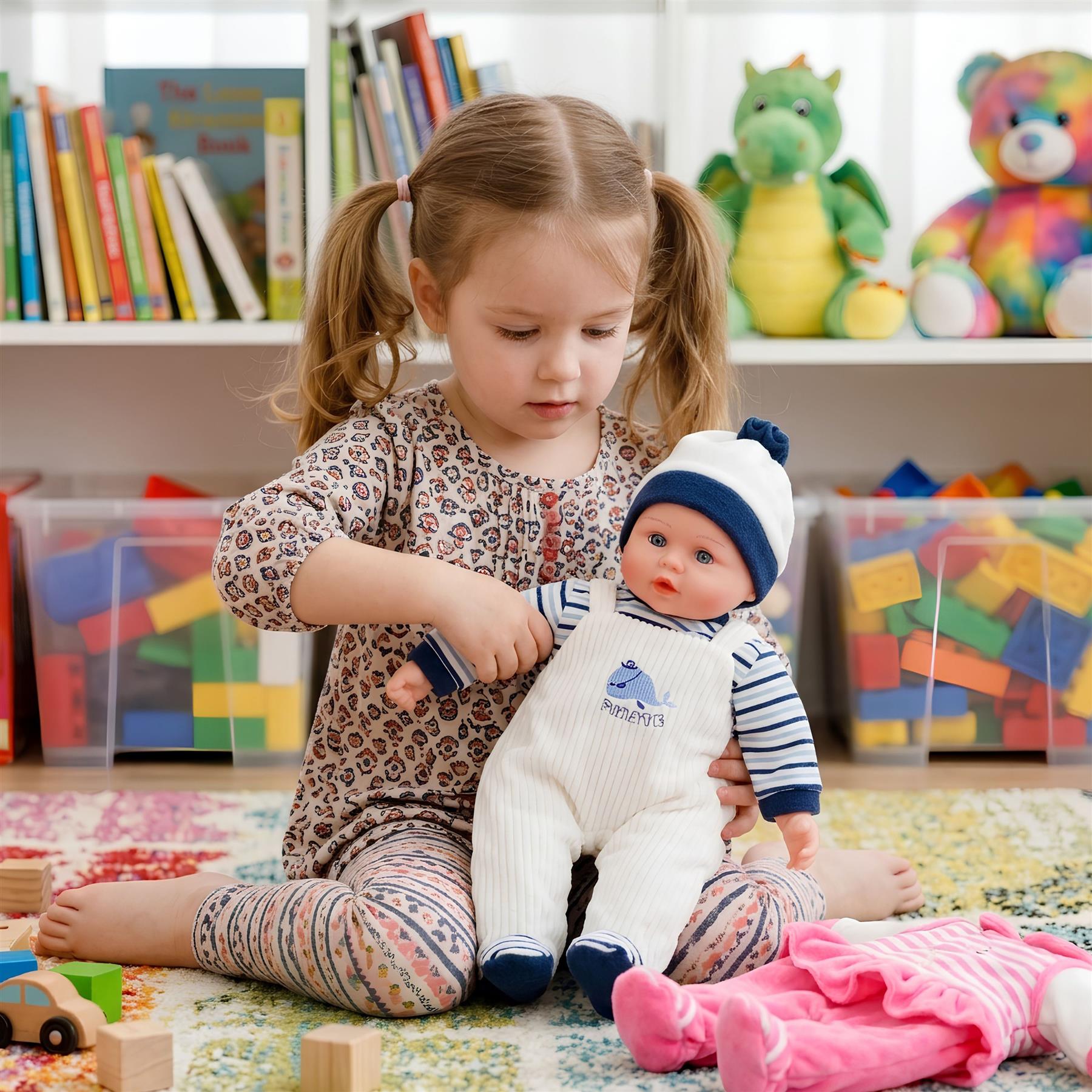 BiBI Baby Girl with Accessories & Bonus Outfit (40 cm / 16")