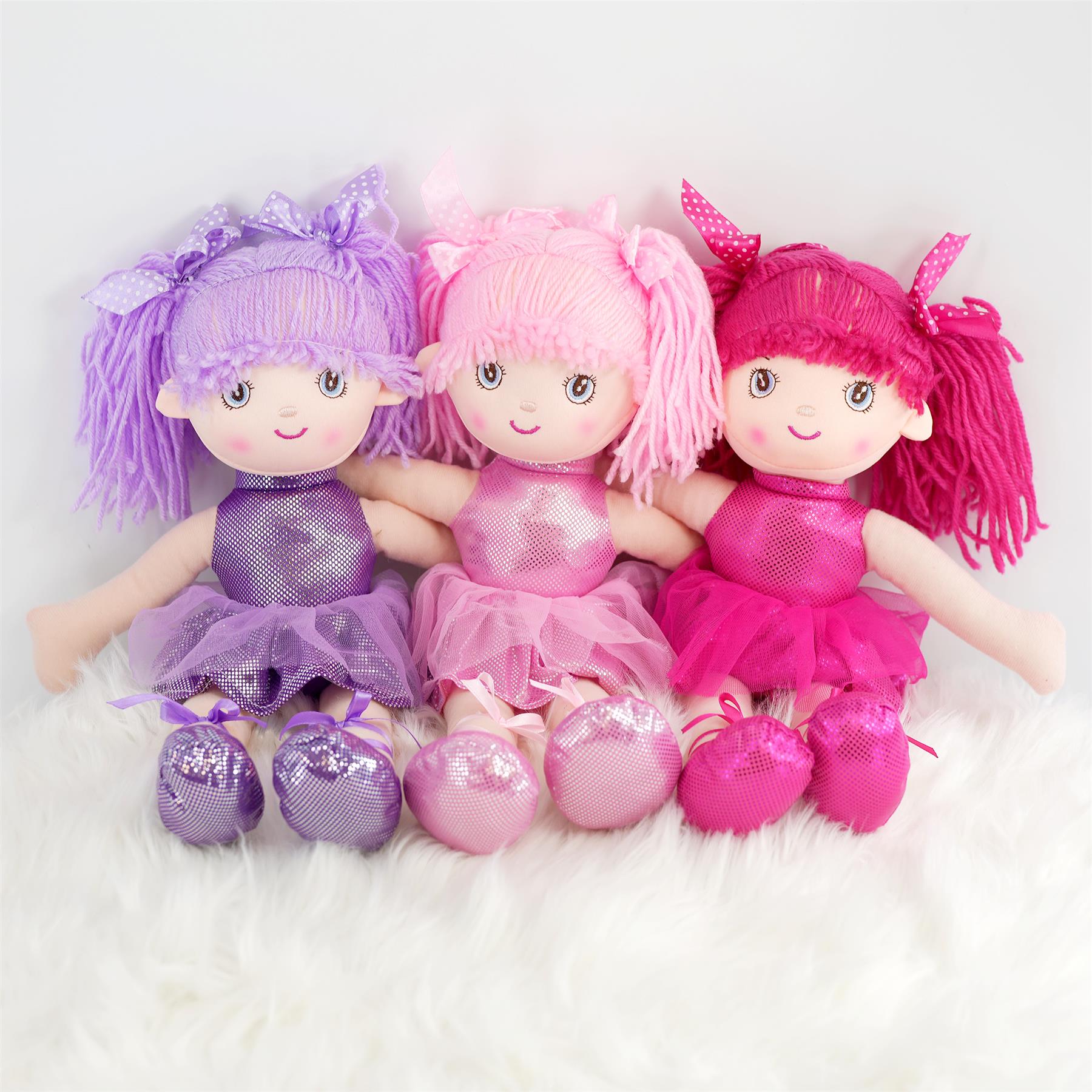 BiBi Doll Ballerina Rag Doll 16"