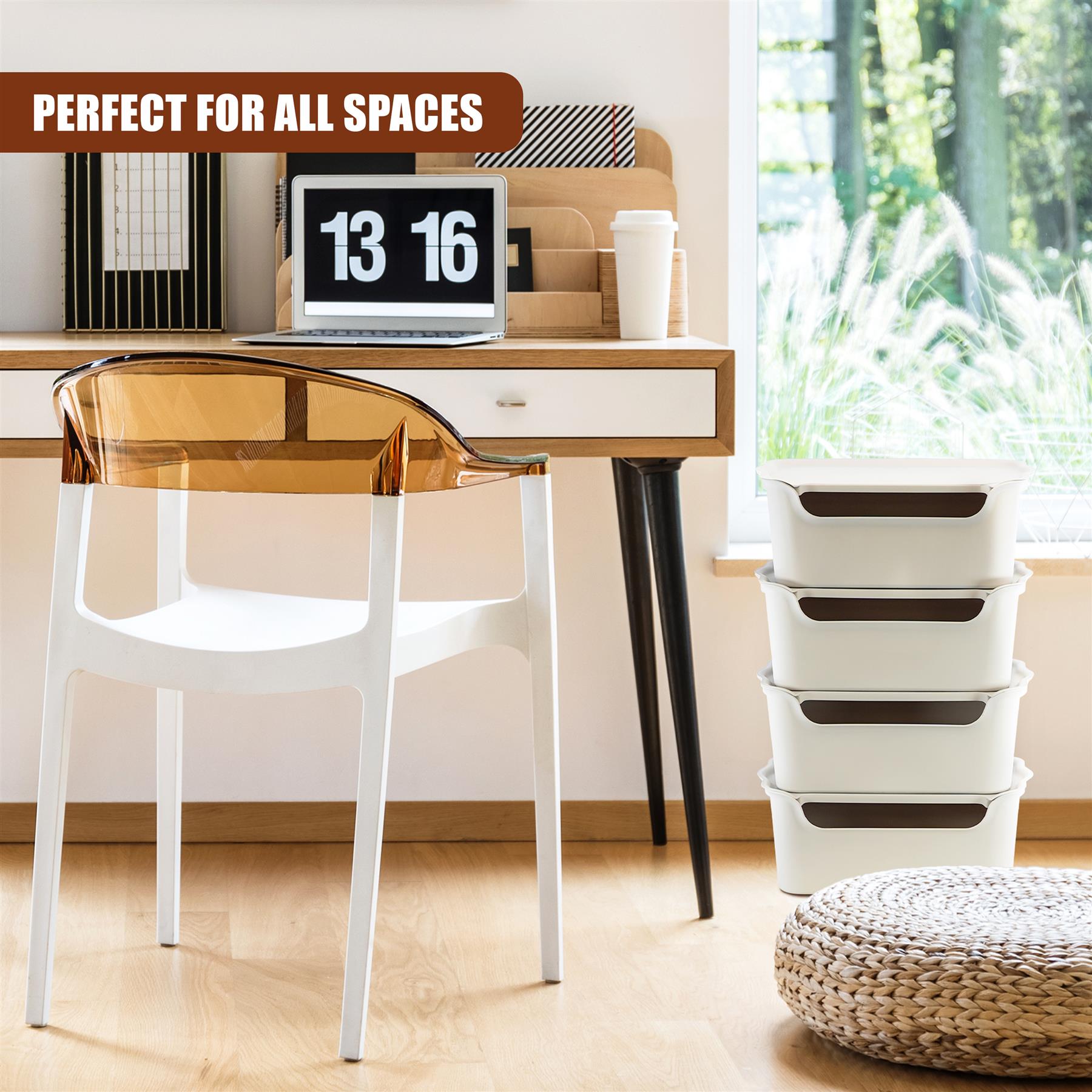 Storage Boxes with Lids Set of 4
