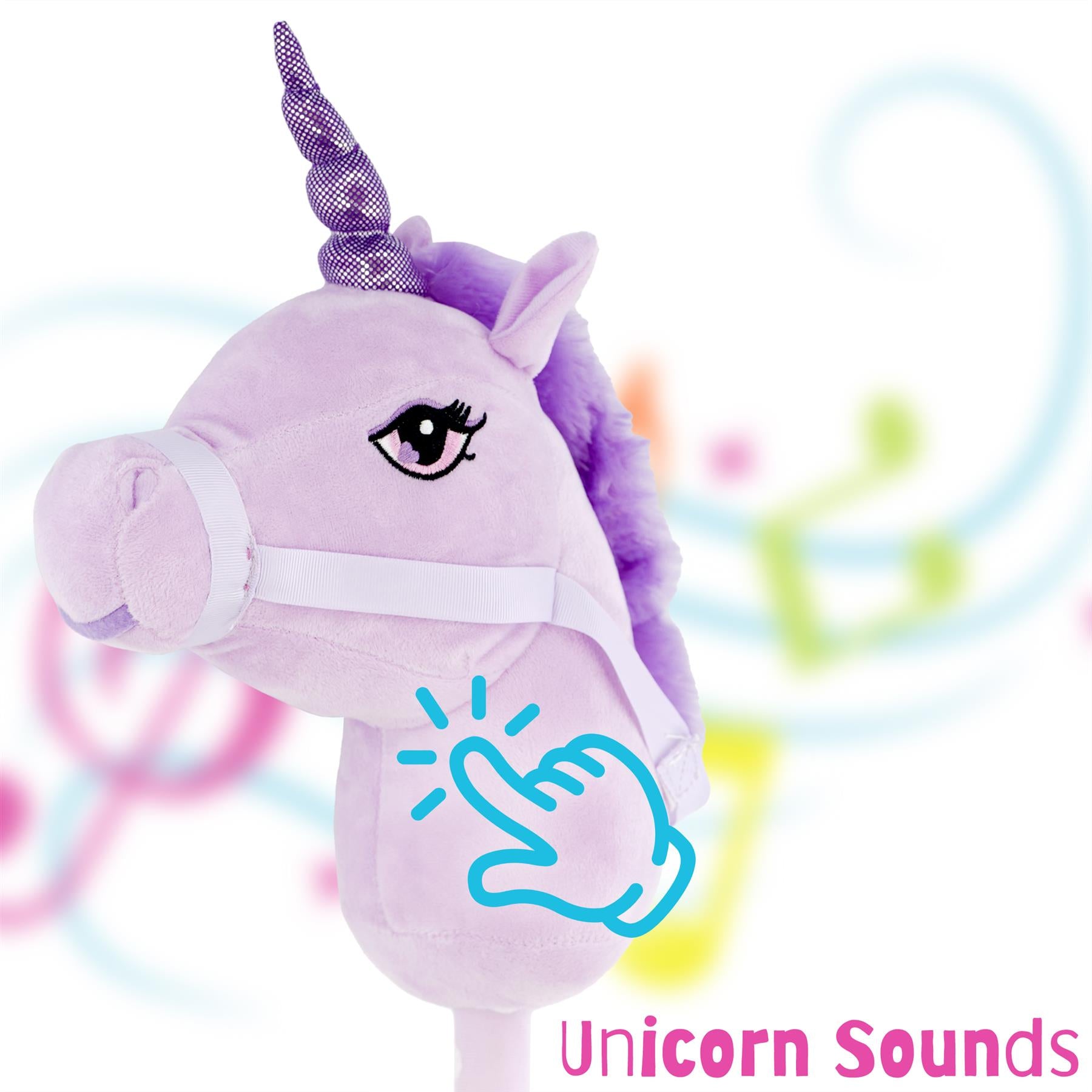 Riding toy unicorn with purple horn online