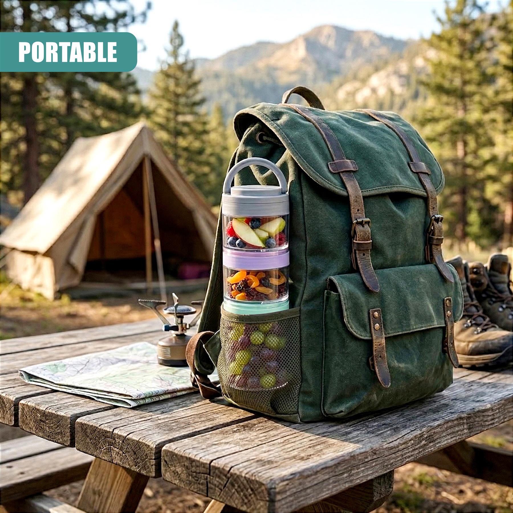 3 Piece Stackable Snack Pots