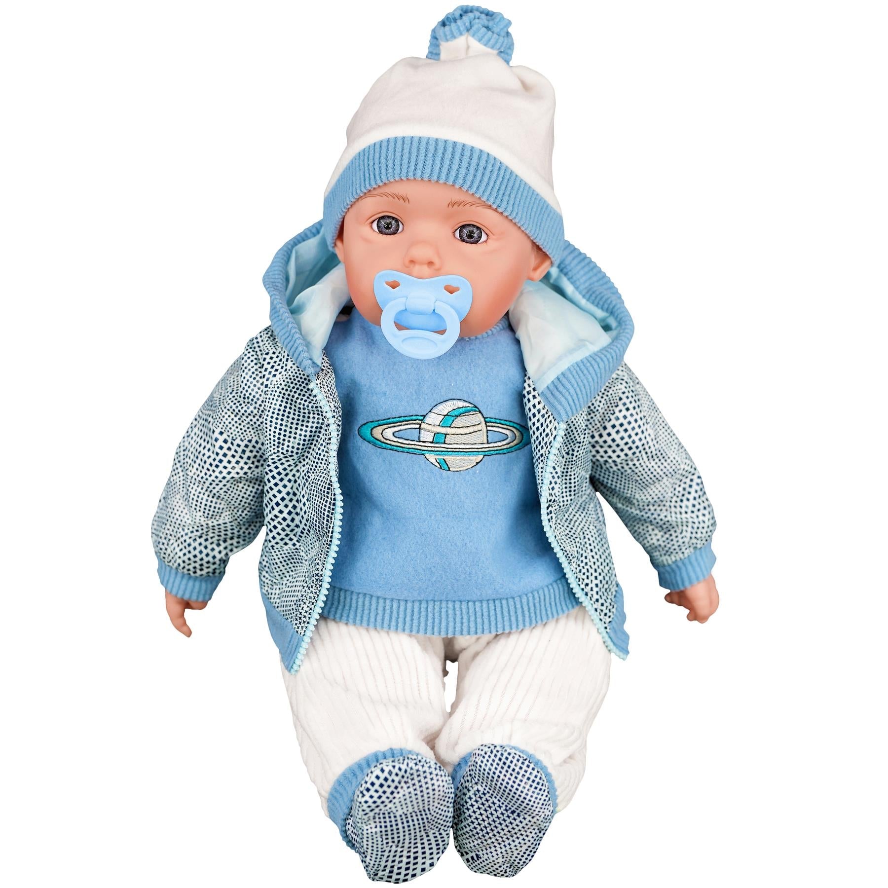 BiBi Doll Baby Doll 20" Bibi Boy Doll In Blue Space Jacket