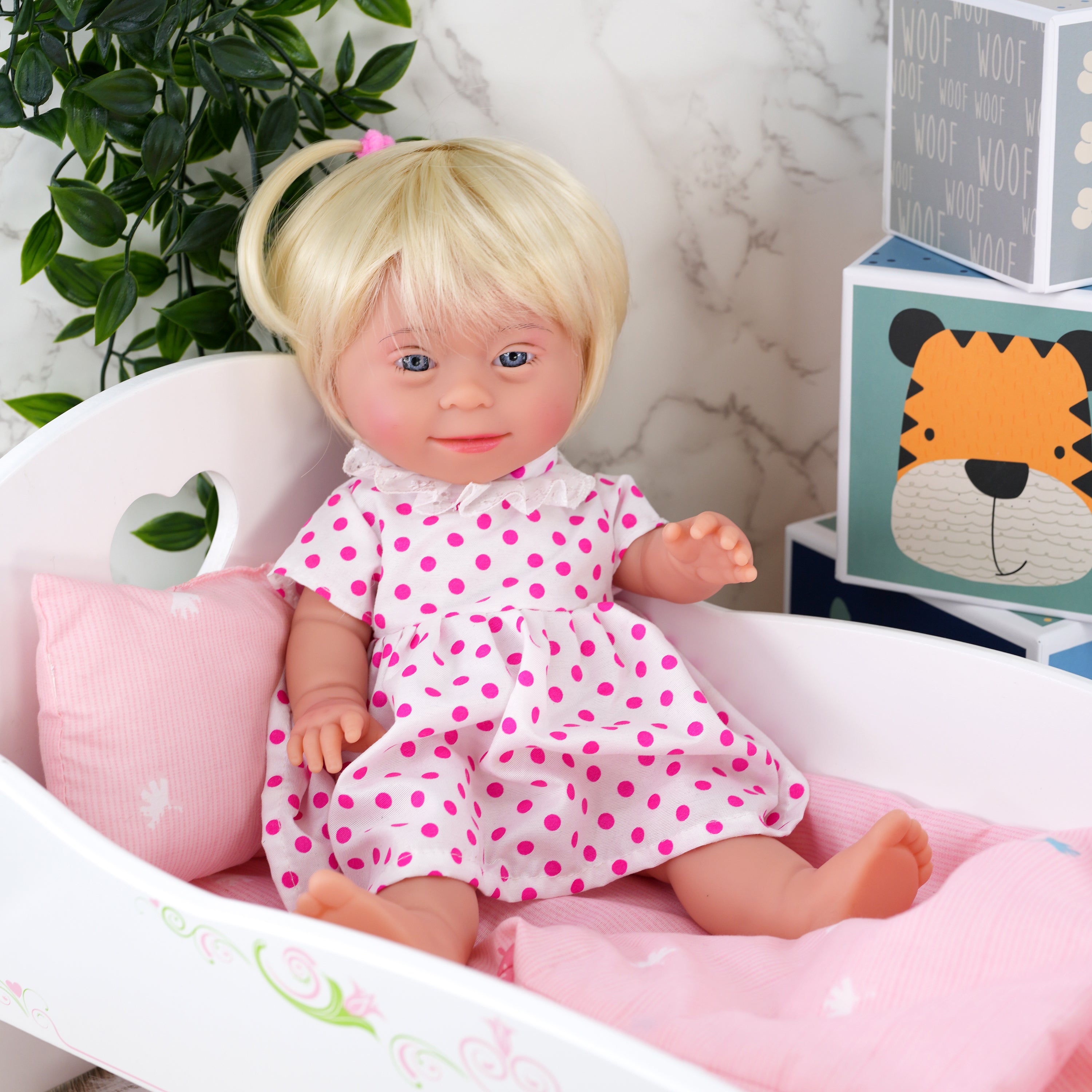 BiBi Doll Down Syndrome Girl - Blonde Hair (36 cm / 14") by BiBi Doll - The Magic Toy Shop