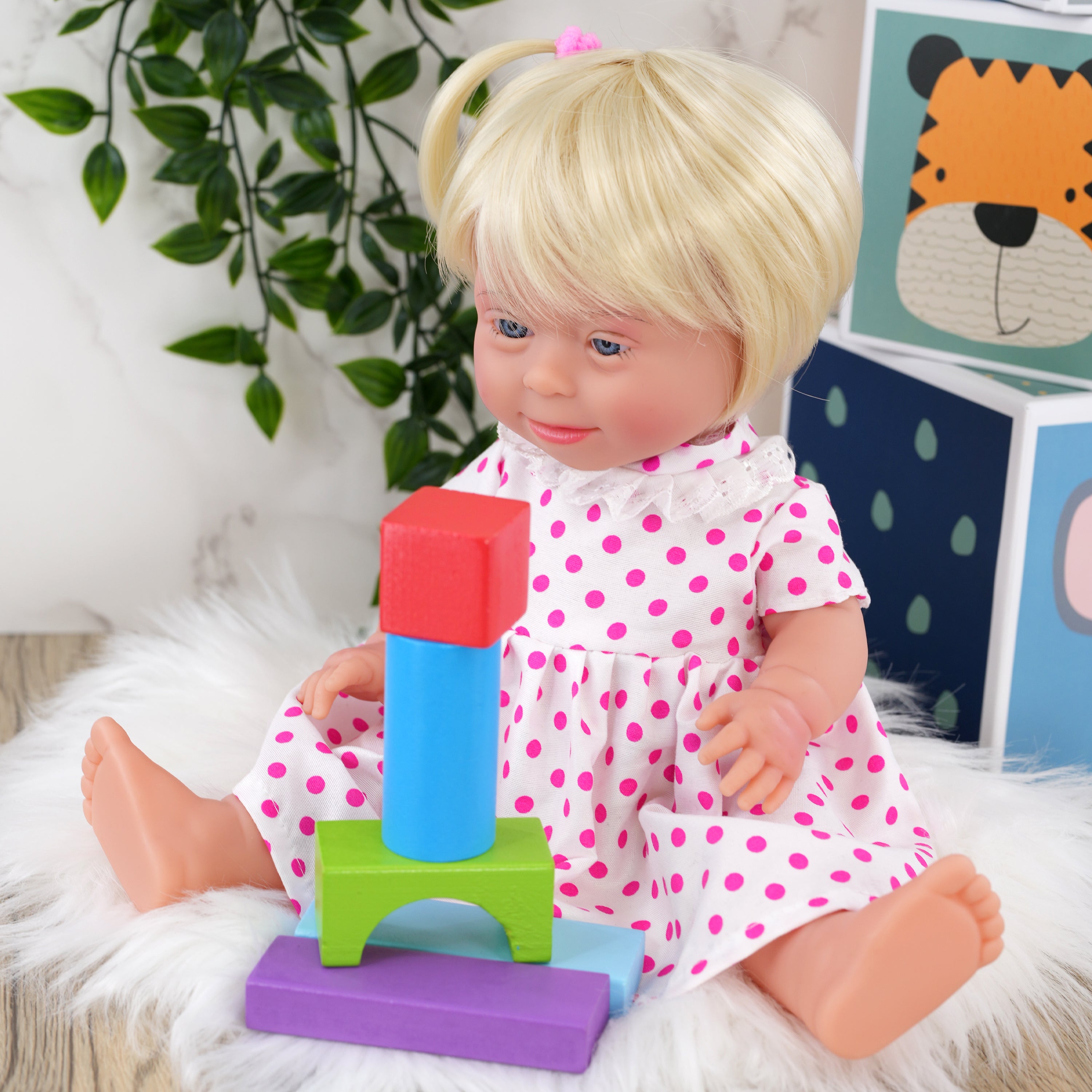 BiBi Doll Down Syndrome Girl - Blonde Hair (36 cm / 14") by BiBi Doll - The Magic Toy Shop